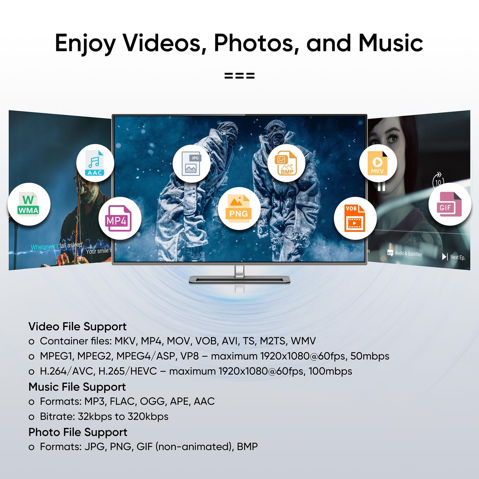 NEUMI Atom 1080P Full-HD Digital Media Player for USB Drives and SD Black