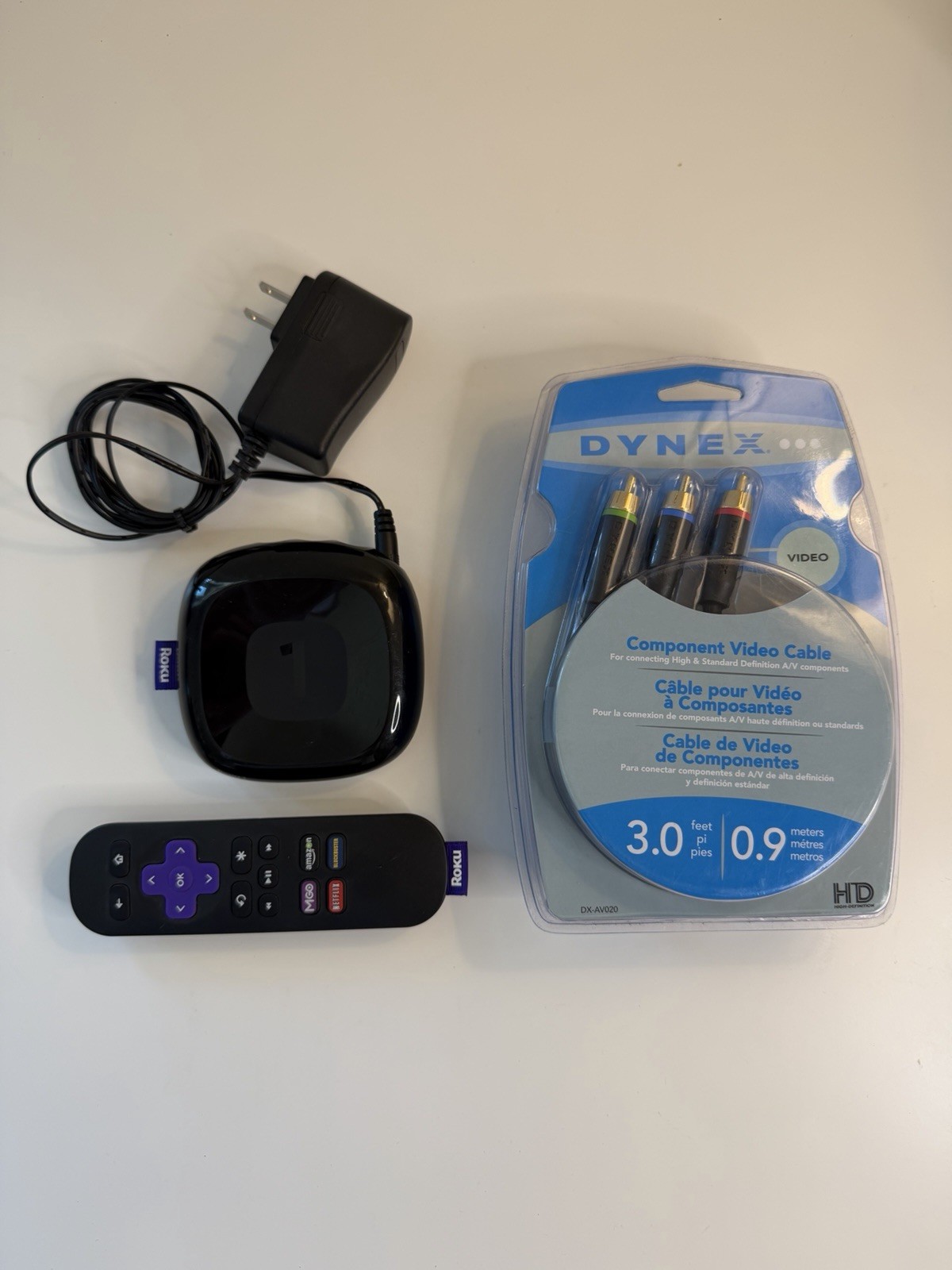 Roku 2710X 1080p Wi-Fi HDMI Streaming Media Player Box w/ Remote Power & Cable