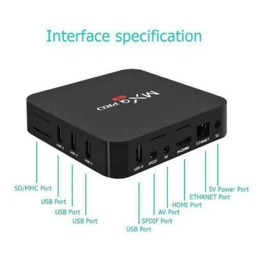 4K Ultra HD Smart TV Box with Wifi and Android 7.1 for Streaming