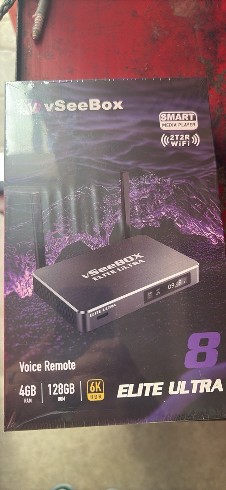 vSeeBox Elite Ultra 8th Gen 6K Android 12 128GB WiFi 6 Voice Remote
