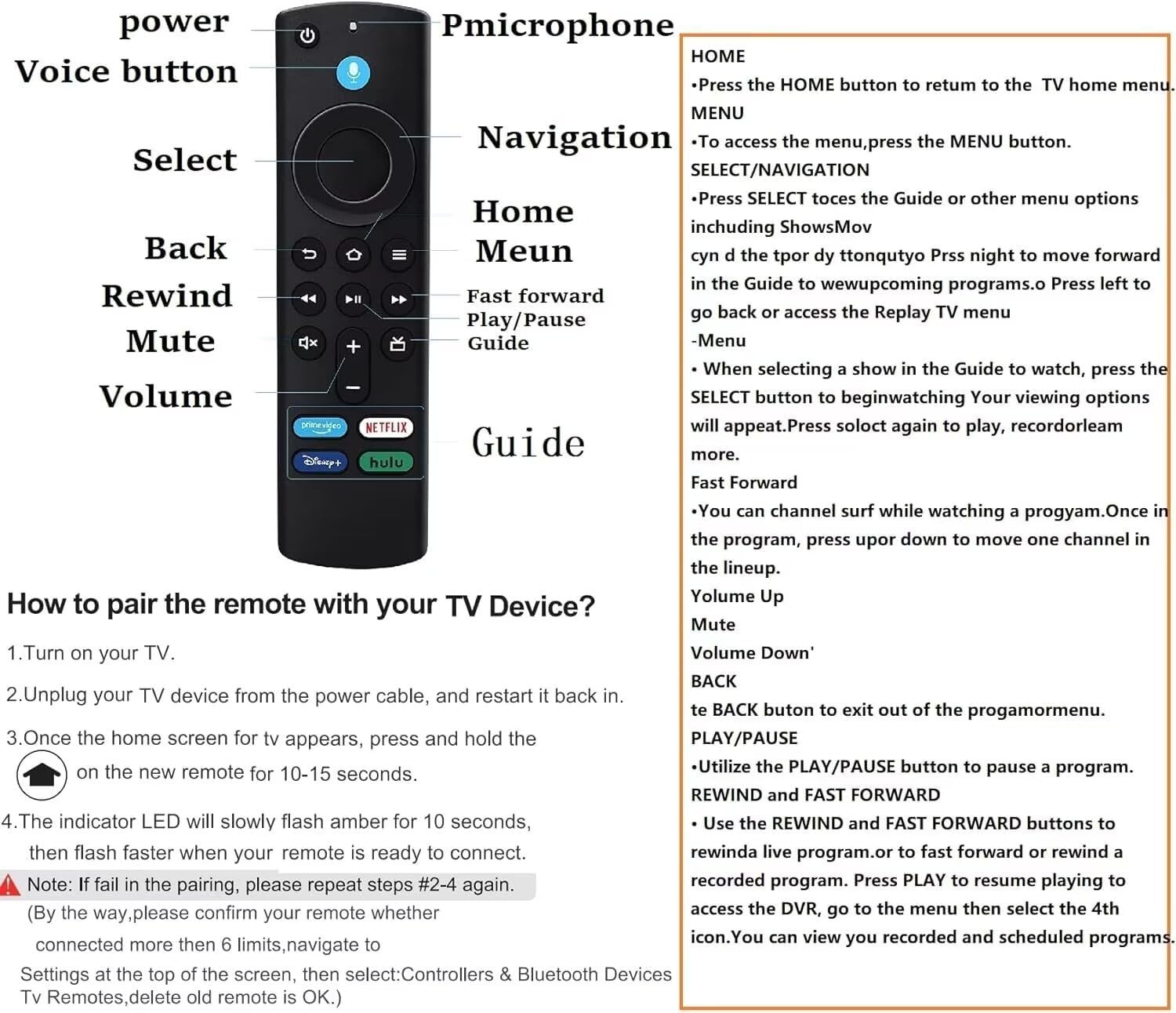FireStick 4K Remote for Voice Remote Replacement 3rd Gen L5B83G