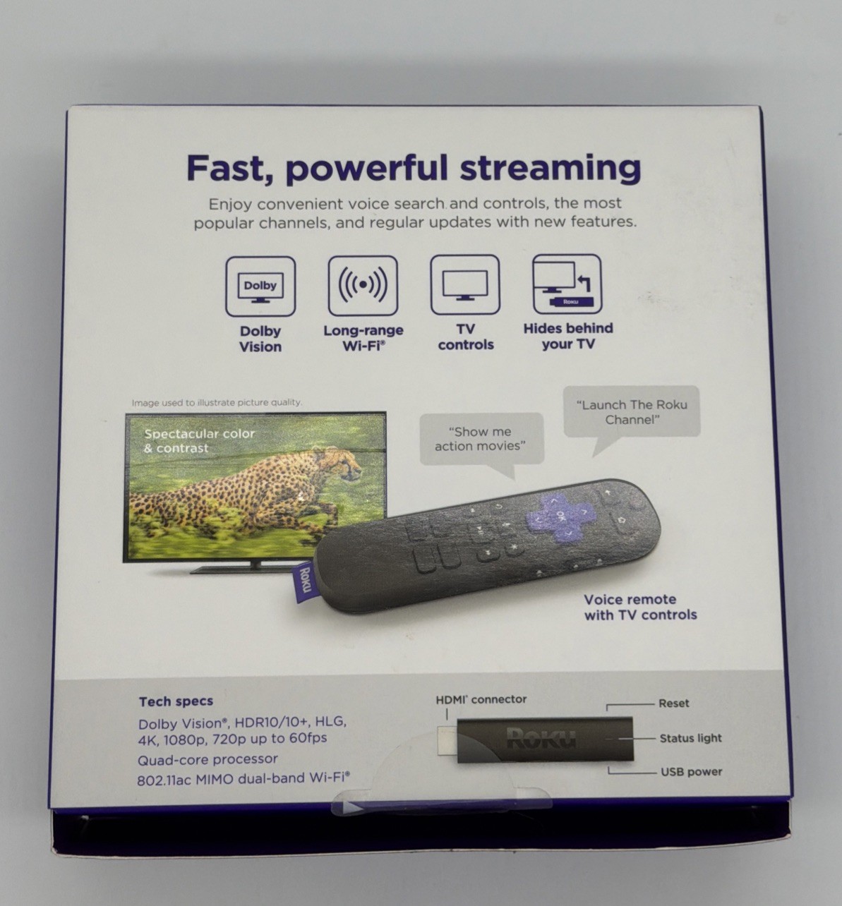 Roku Streaming Stick 4K 3820R2/3820X2 4K Streaming Device with Voice Remote