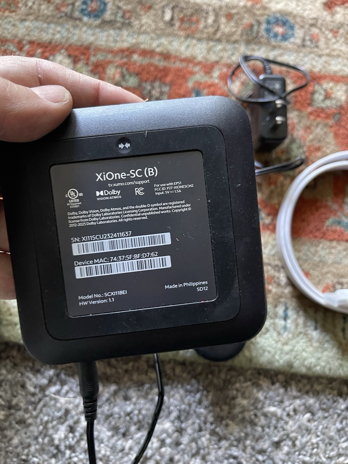 Cox Xumo SCXI11BEI XiOne-SC(B) Stream Box HD Streaming *Remote* + HDMI Cable