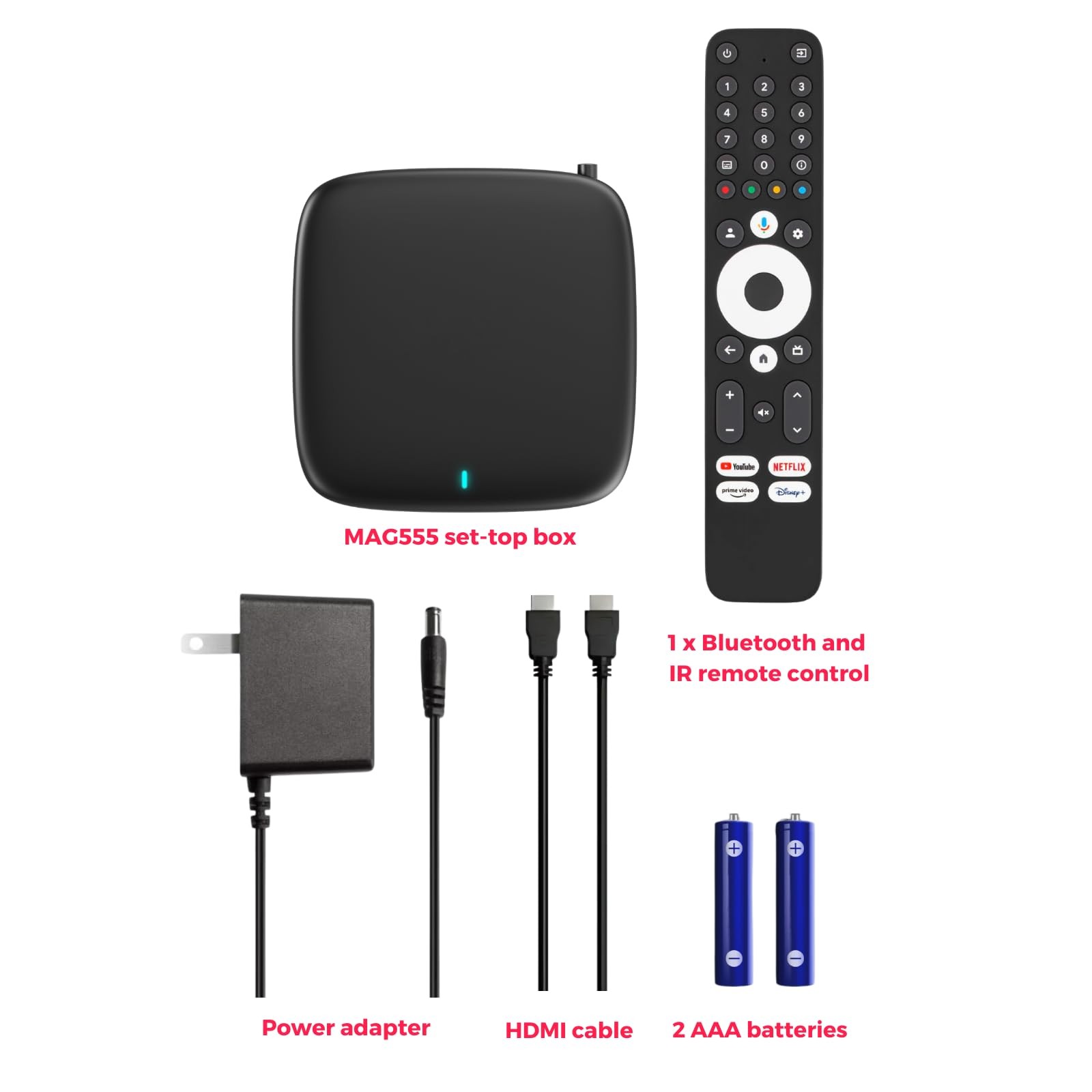 Raxxio MAG555 4K Streaming Media Player Google TV OS, Dual-Band Wi-Fi, 4K HDR…