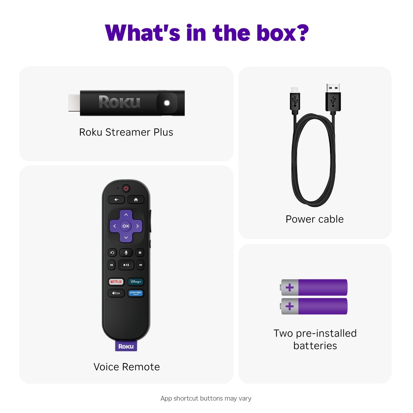Roku Streamer Plus 4K HDR Streaming Device with Voice Remote