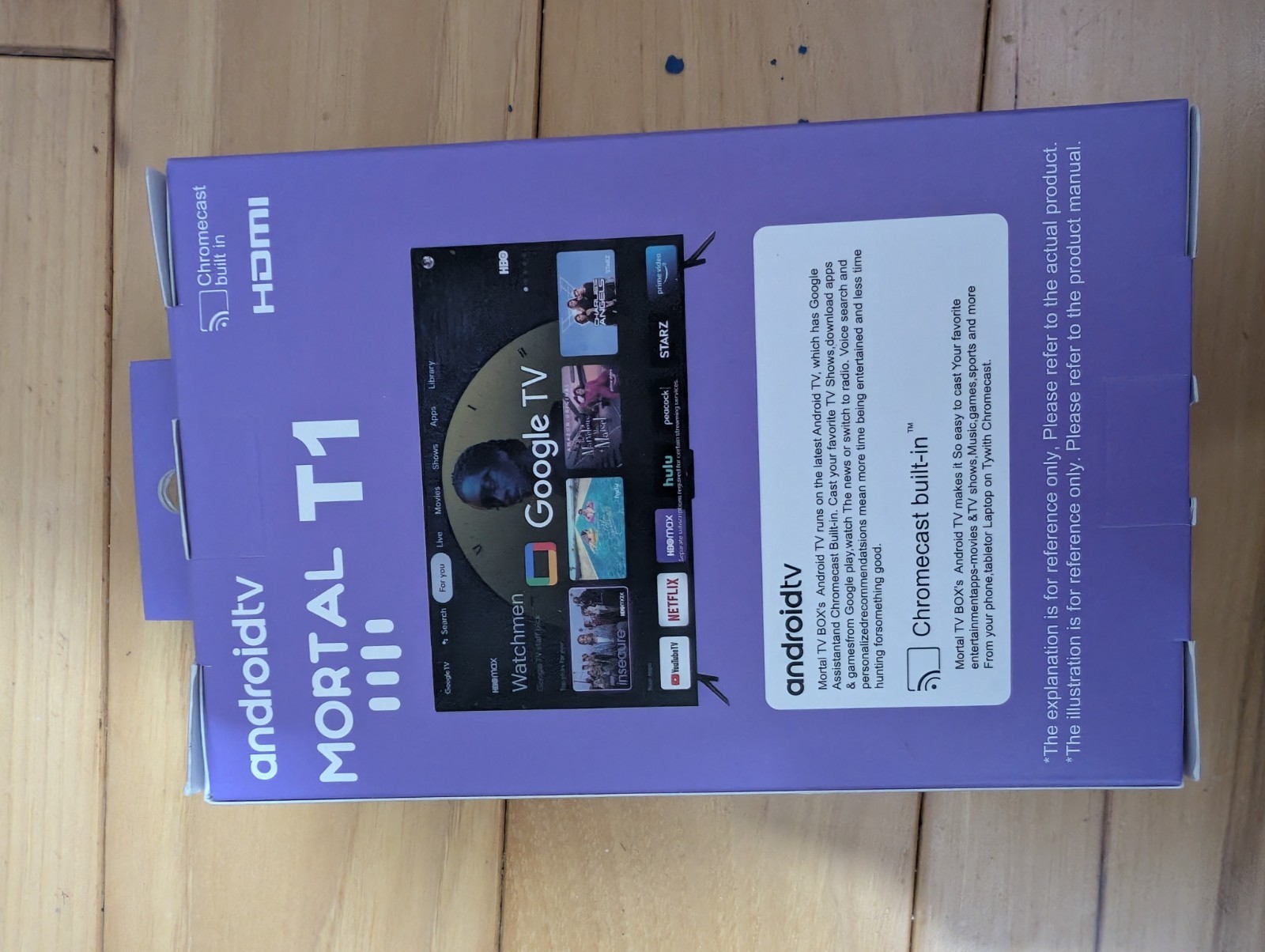 Mortal T1 Android Streaming TV Box 8K HDR HDMI Output Black
