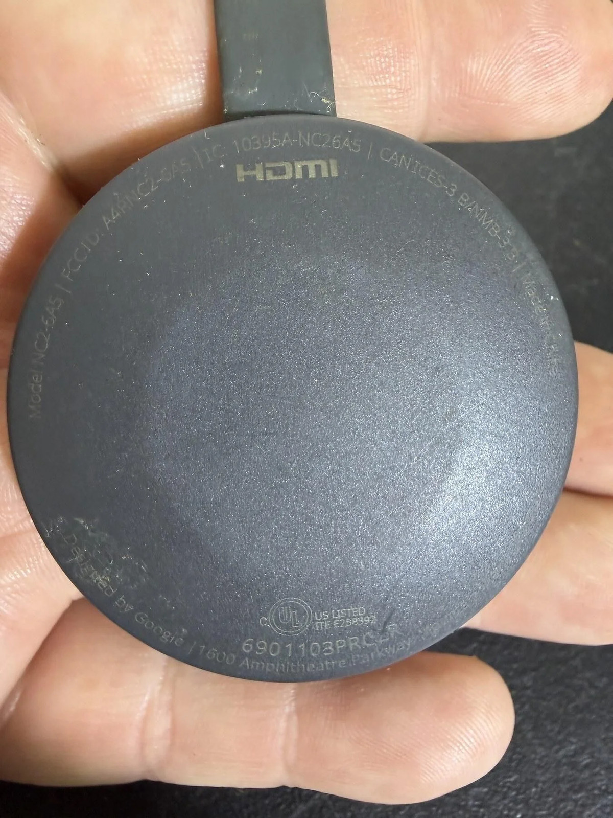 Google Chromecast 2nd Gen HDMI Streaming Media Player (Model NC2-6A5)