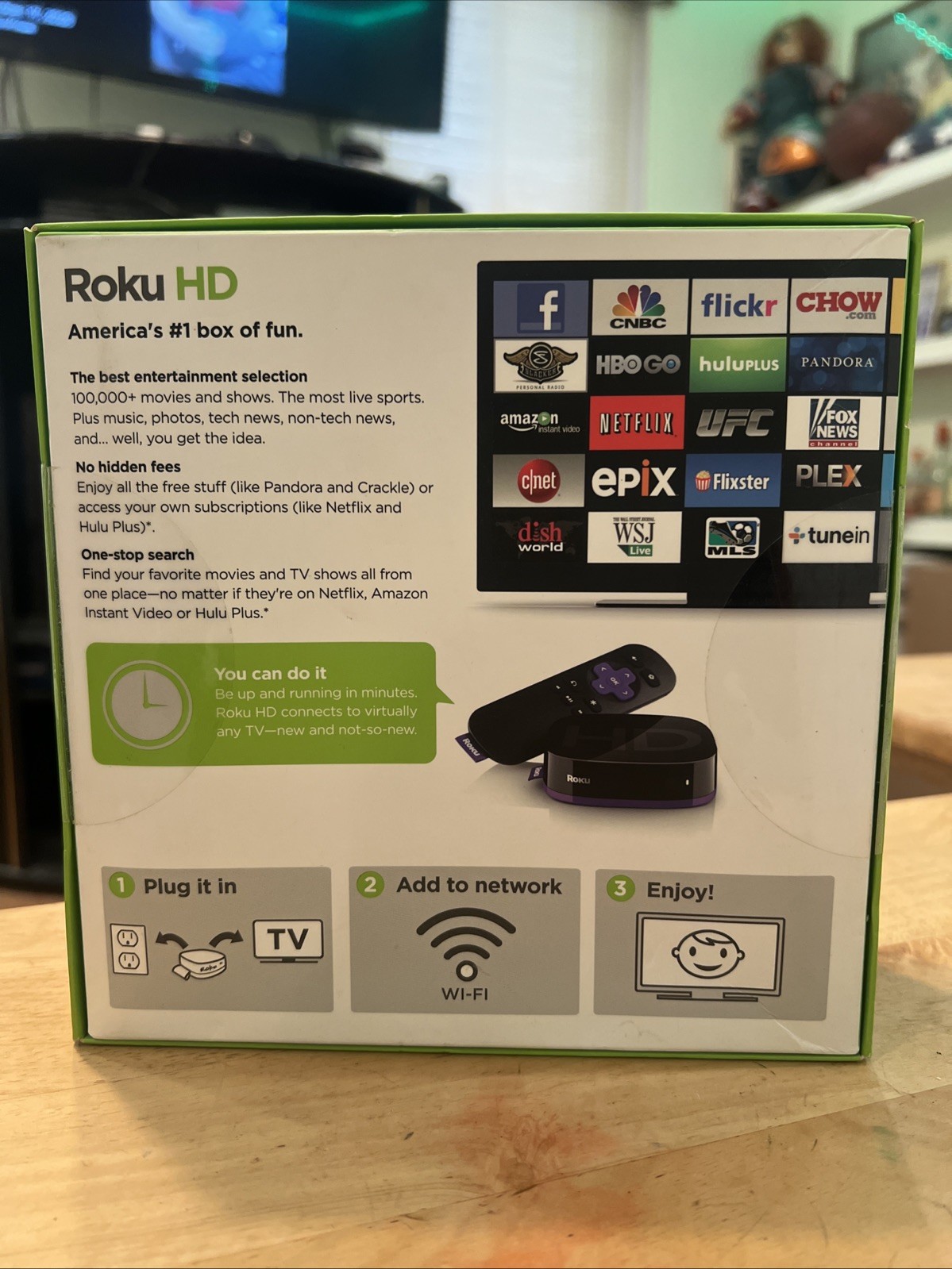 Roku HD (2nd Generation) Streaming Media player SKU/Model# 2500R