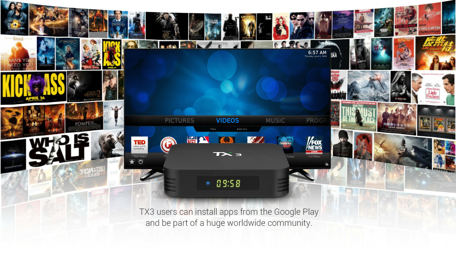 TX3 Amlogic S905X3 SlimBOX 4K HD Android 9 TV Box 4+32/64G +Addon Apps & Support