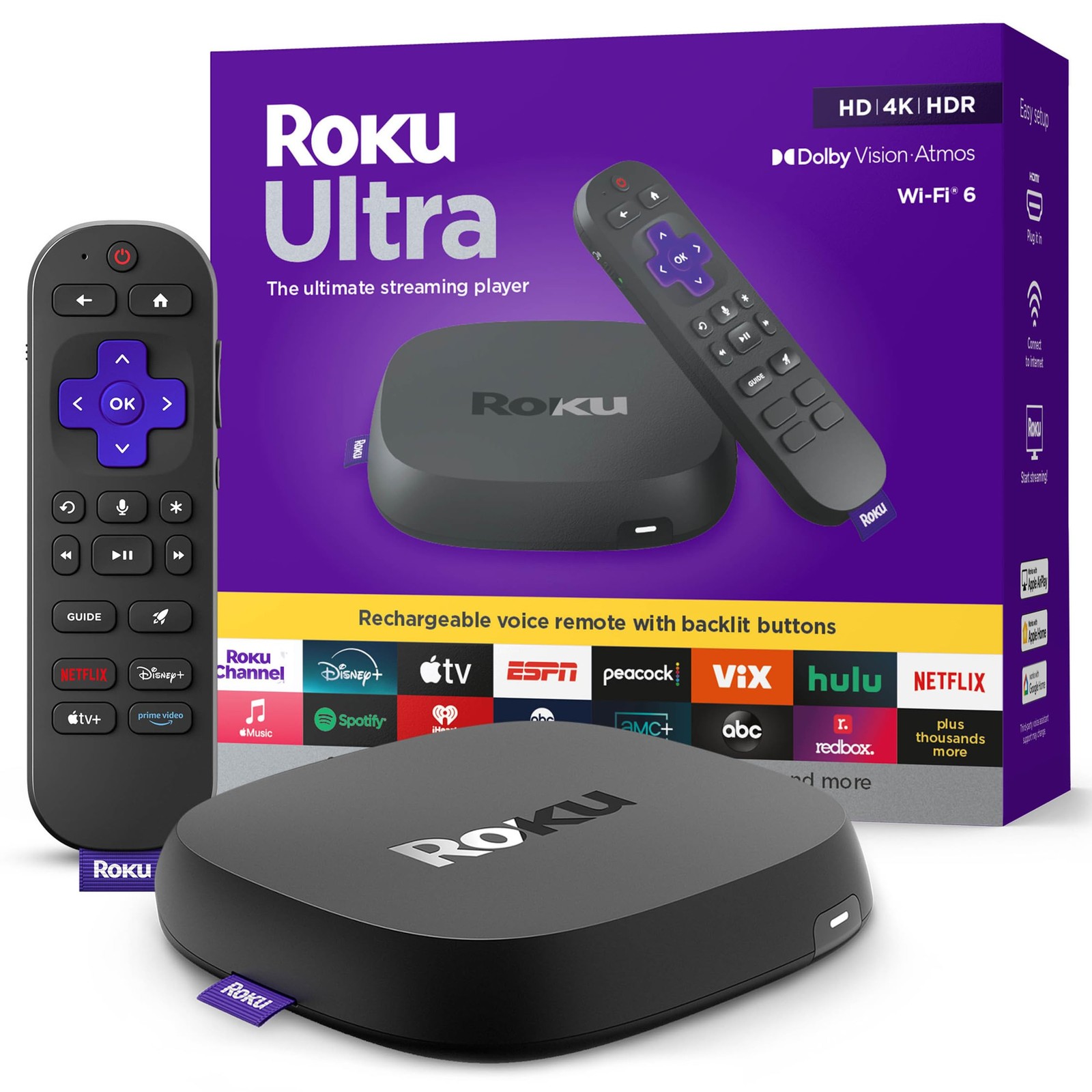 Roku Ultra – Ultimate Streaming Player – 4K Streaming Device for TV with…