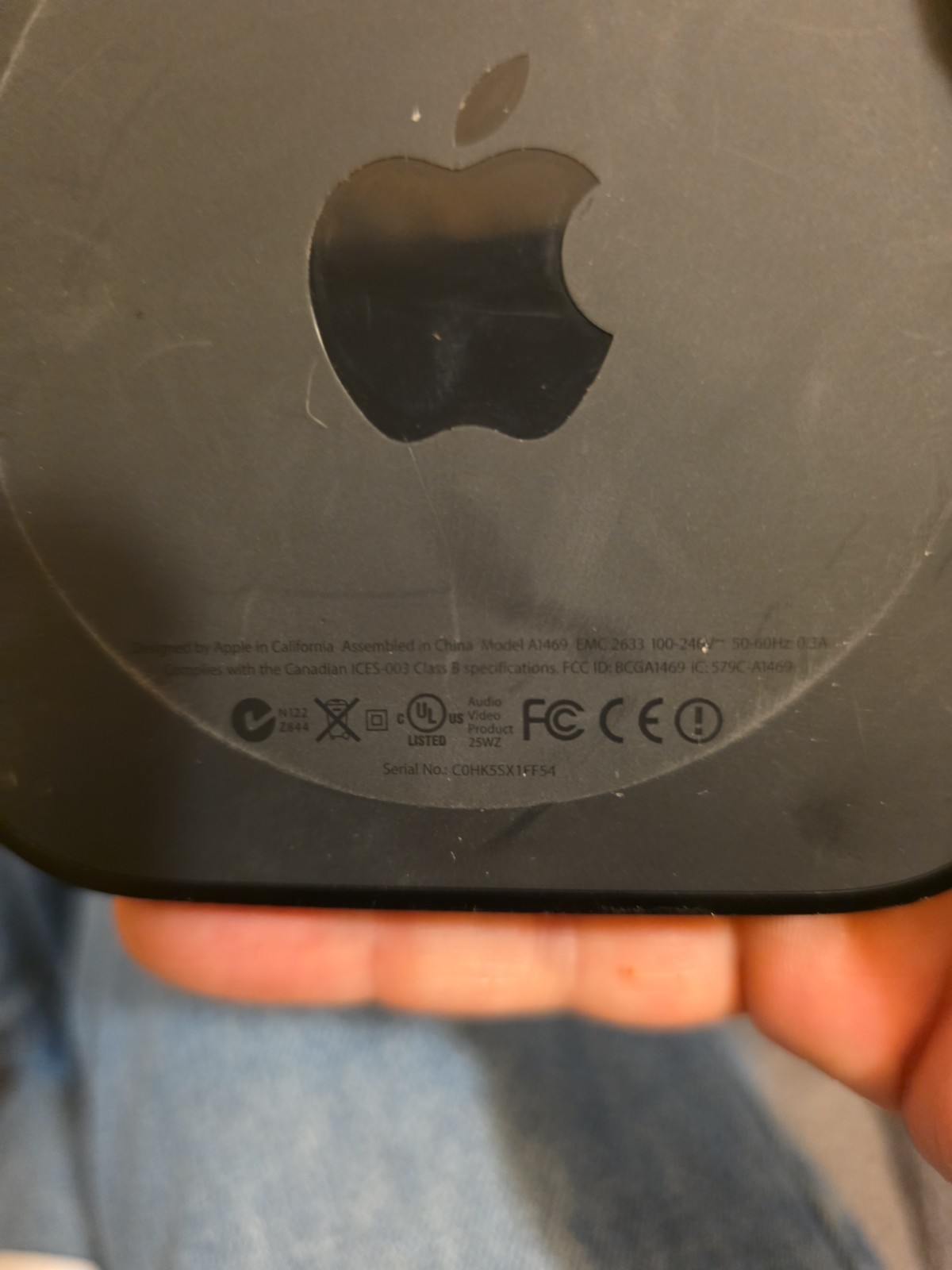 Apple TV 5th Generation HD Media Streamer Parts Only Remote Is Included.