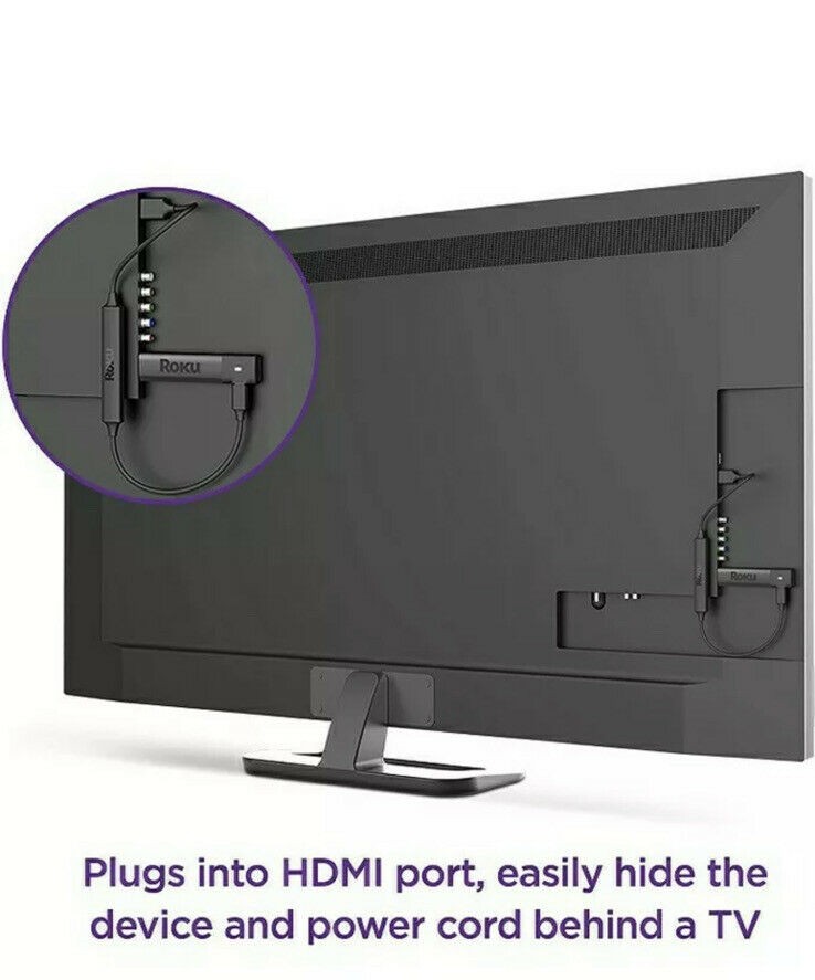 Roku 4K HDR Media Streaming Stick + Voice Remote w/TV controls