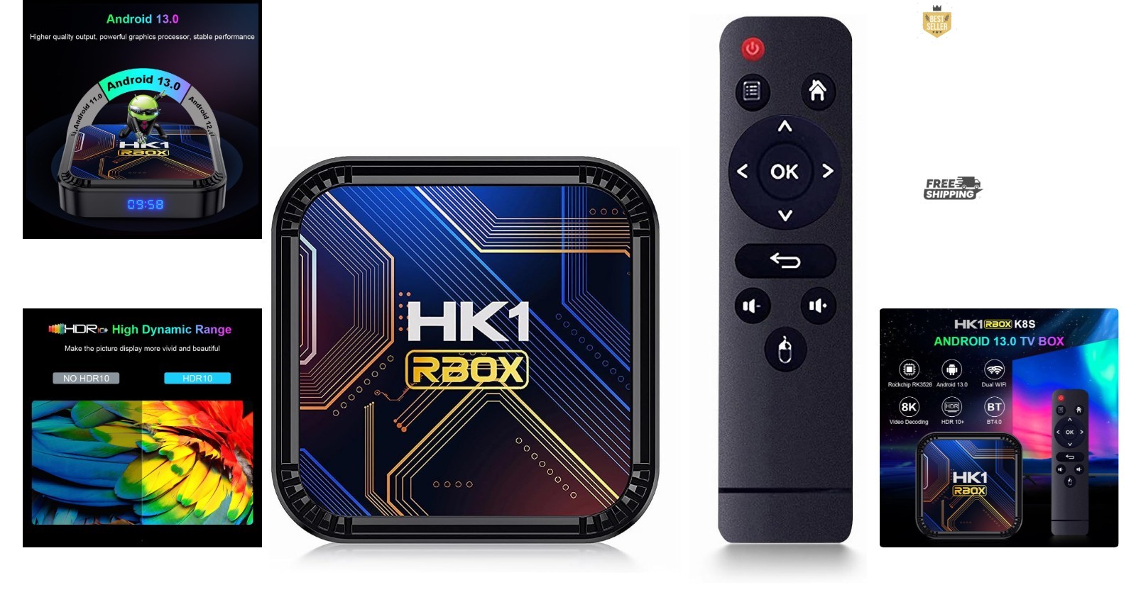 Android 13.0 4GB RAM 64GB ROM 8K Smart TV Box – High-Speed Multimedia Experience