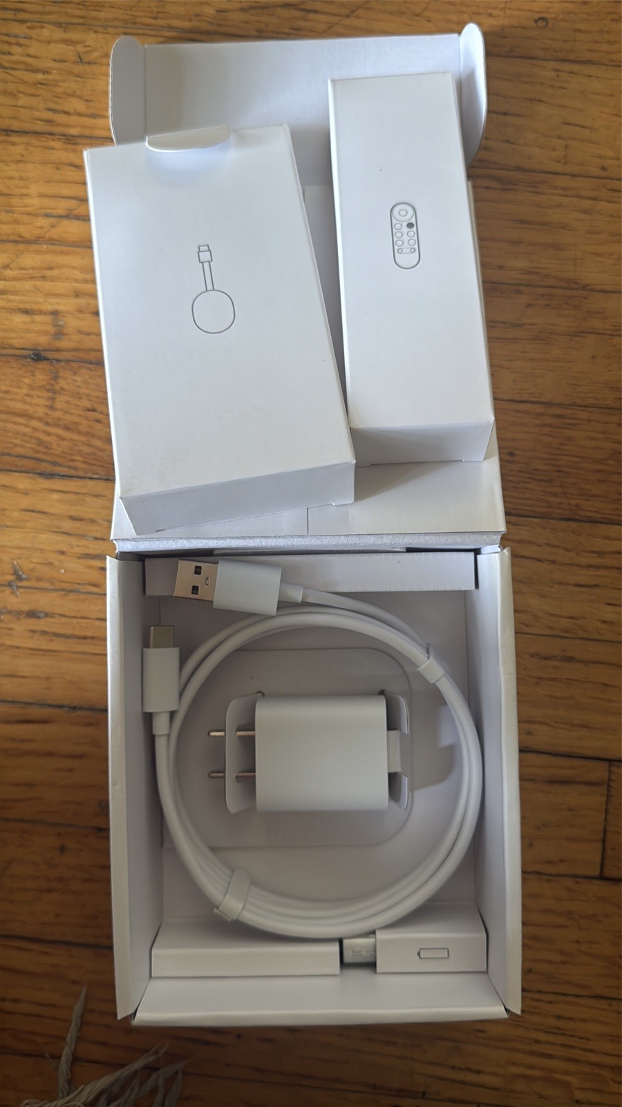 Google Chromecast with Google TV Media Streamer HD – Snow (GA03131-US) Open Box