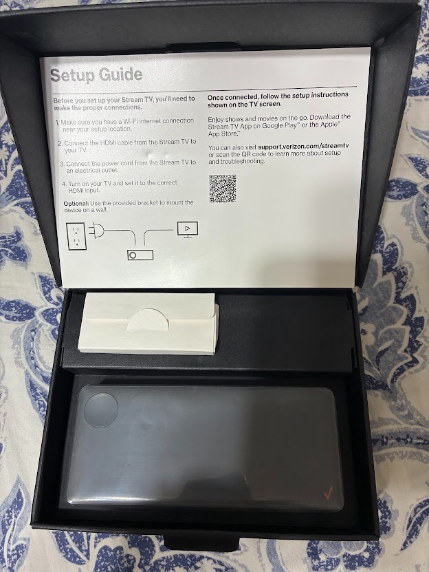 Verizon Stream TV Device (ASK-STI6220) 4K Black NEW OPEN BOX
