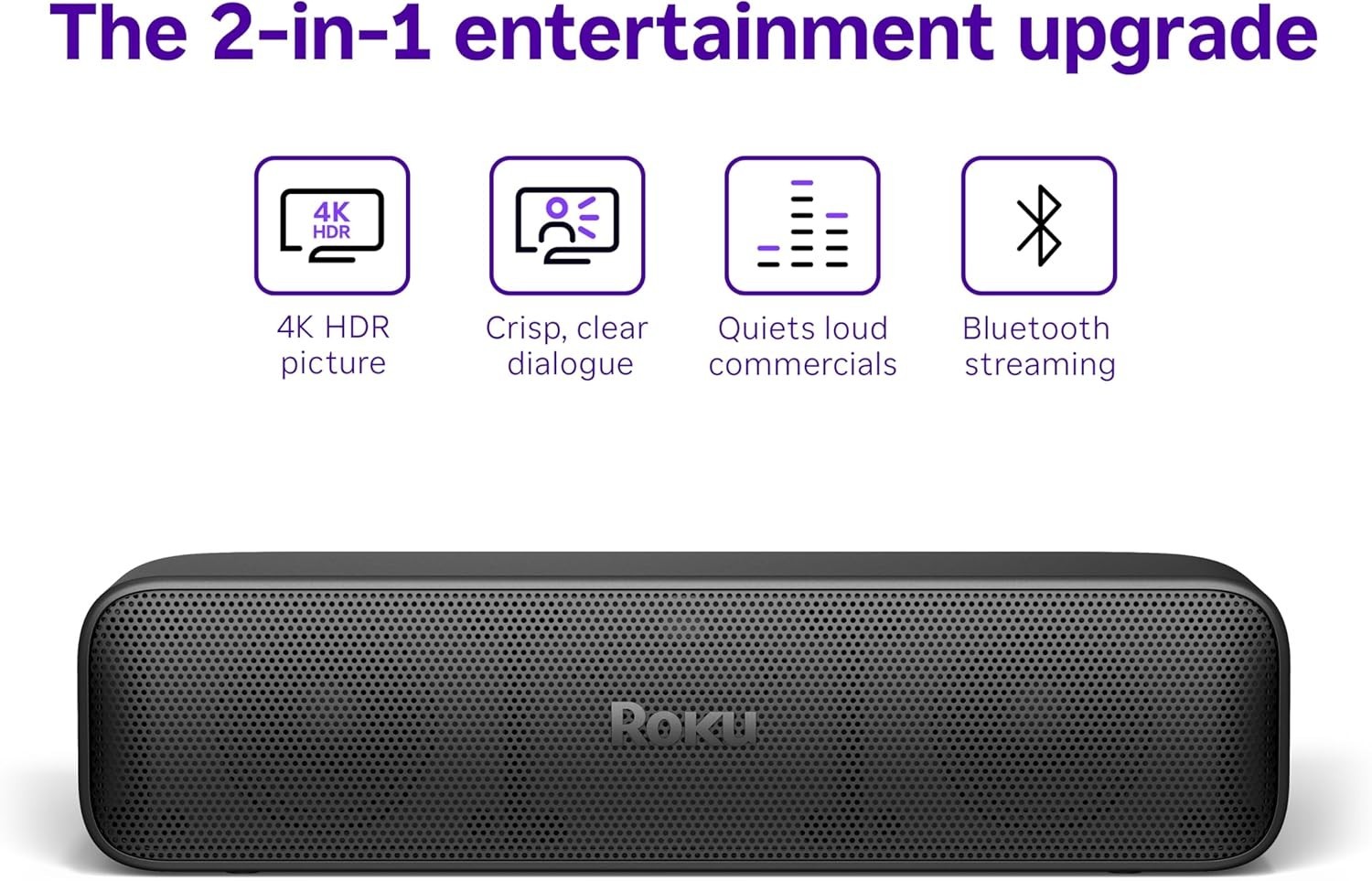Roku Streambar Pro Stereo Soundbar Grey