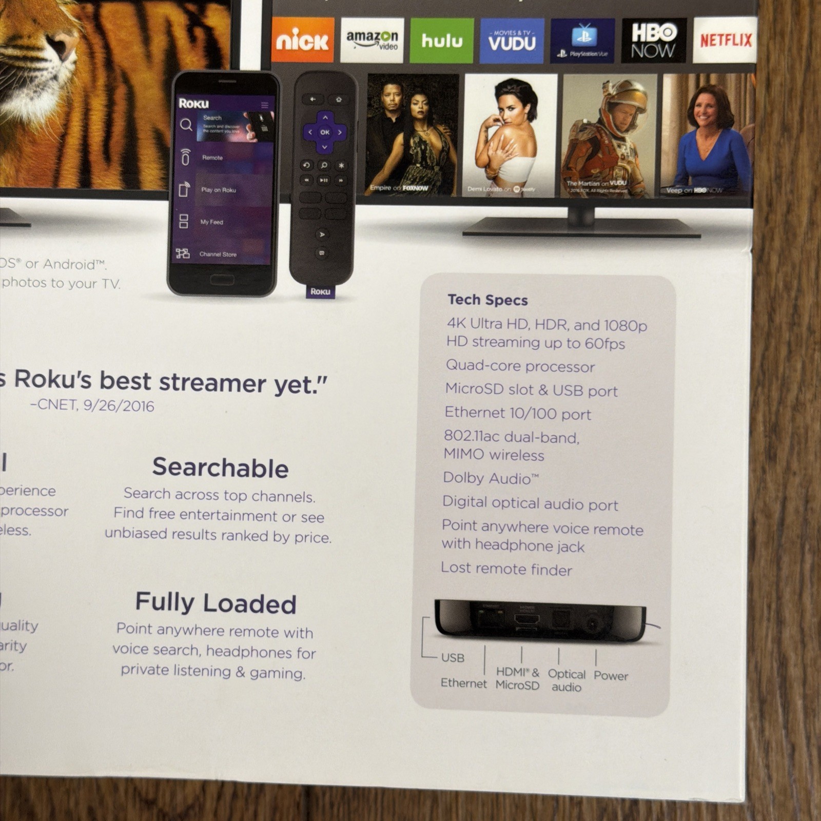 Roku 4640 RW Ultra Streaming Media Player 4K HD HDR with Headphones Black Seald