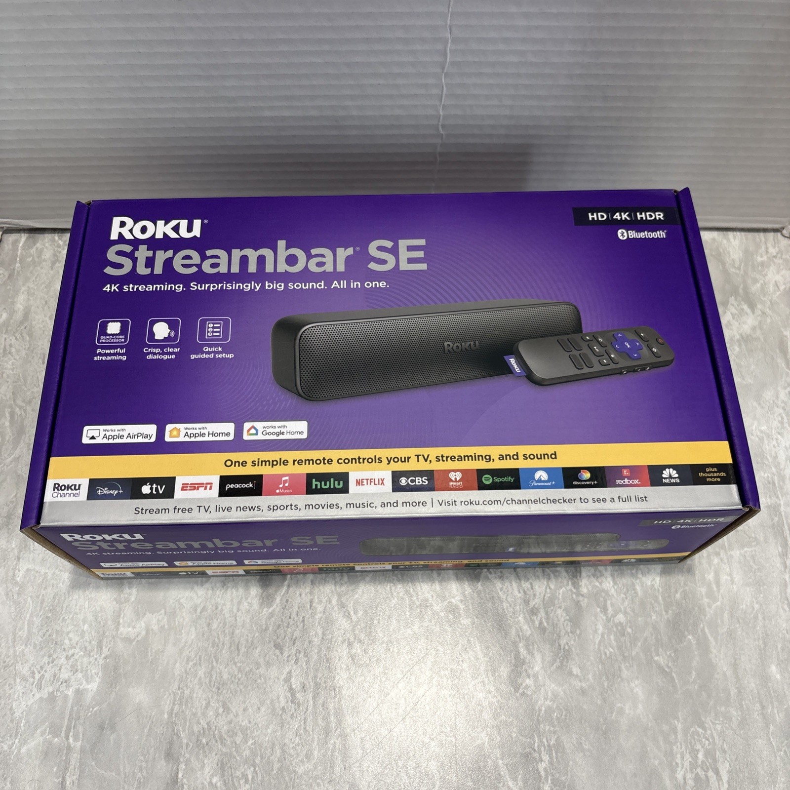 Roku Streambar SE 4K Bluetooth Wi-Fi Media Streamer w/ Remote, HDMI, Optical