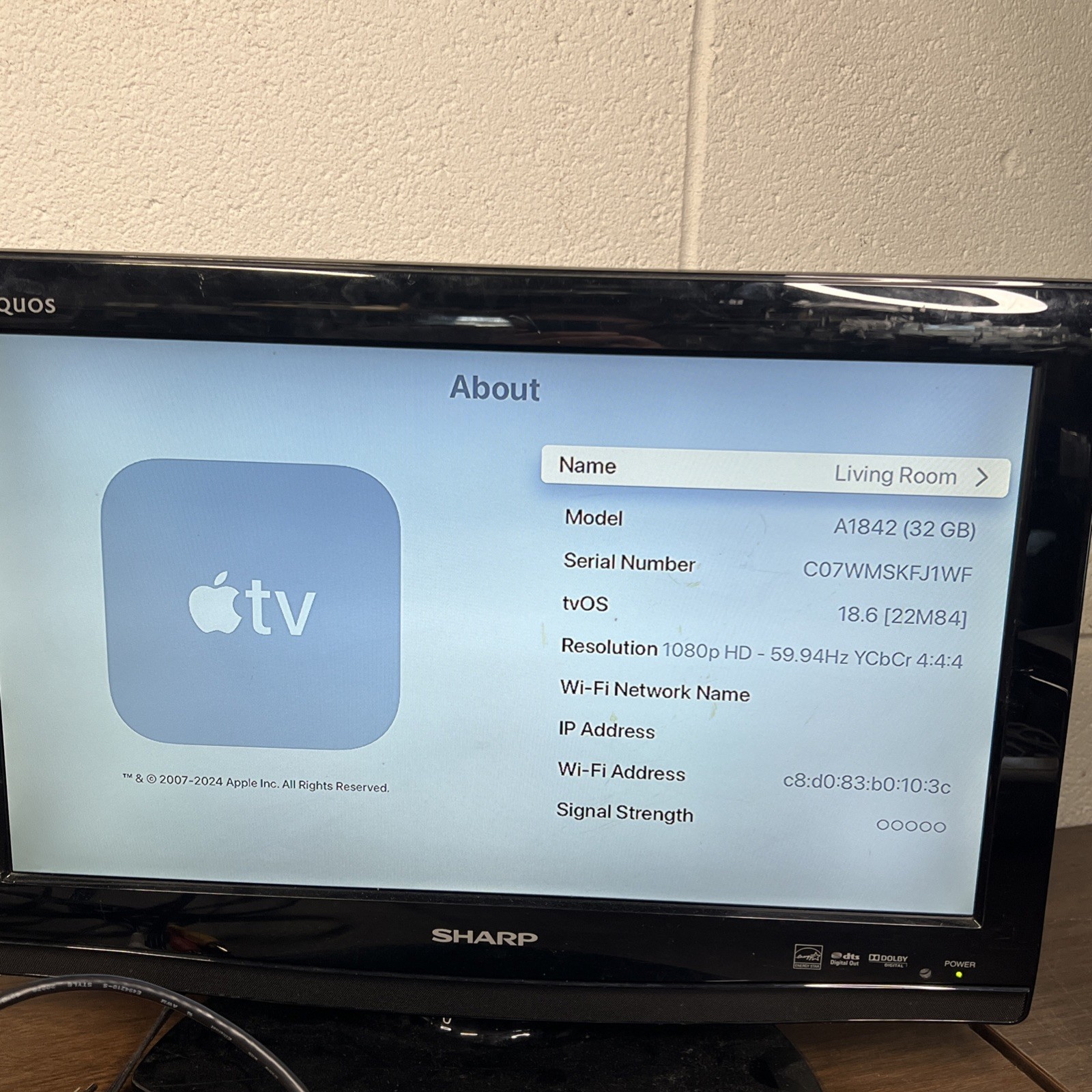 Apple Tv 4th generation 4K 32GB With Old Style Remote A1842 ⚠️ NOT RESET READ