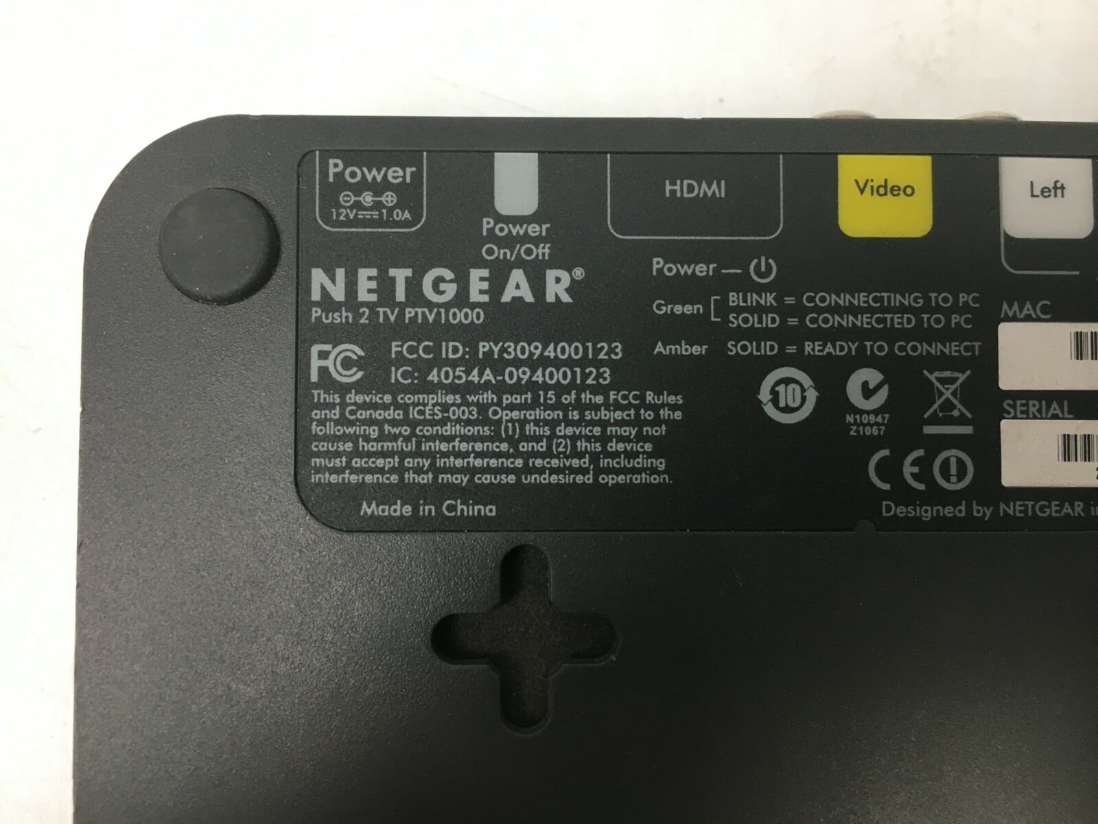 Black Netgear Push2TV PTV1000 Digital HD Media Streamer Guaranteed