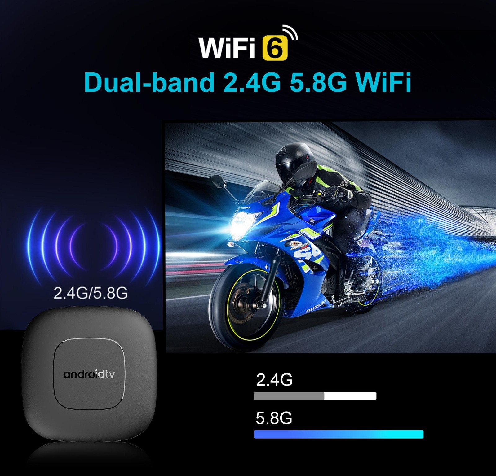 2026 Android 16 Streaming TV Box 8K Voice Control 2GB/16GB Mortal T1 HDR WiFi 6