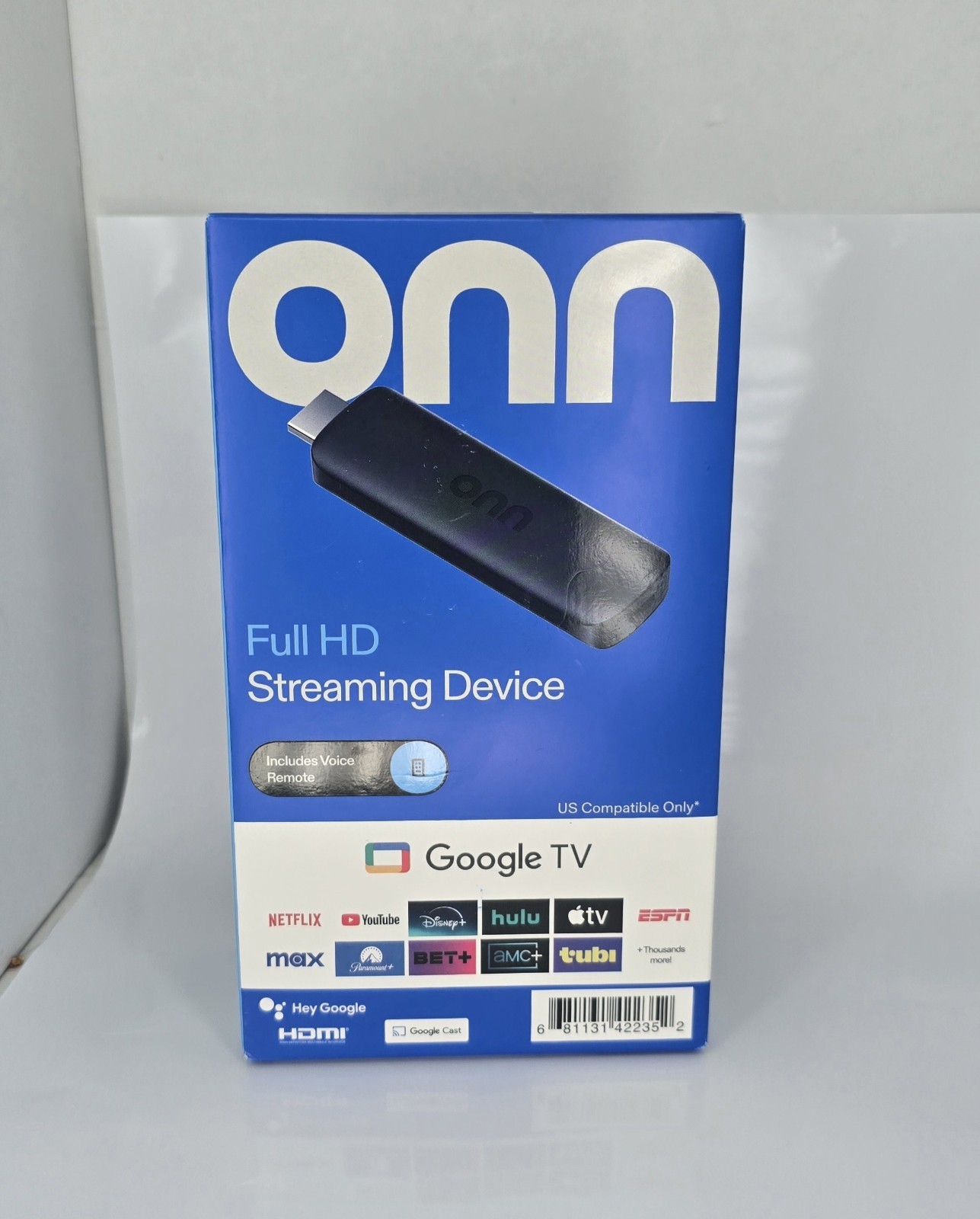 Onn Full HD Streaming Device with Google TV & Voice Remote HDMI Media Stick New