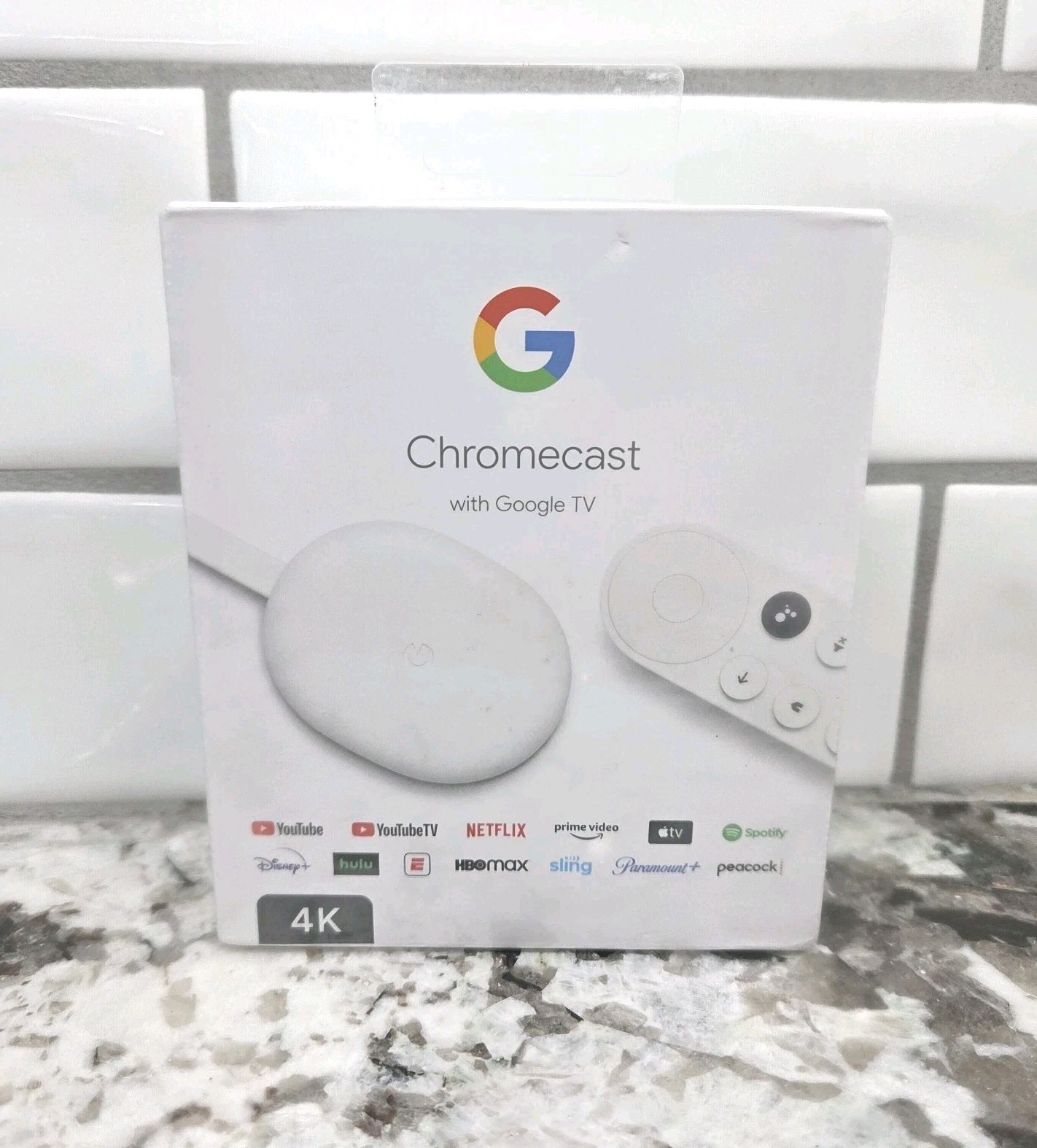 Google Chromecast with Google TV 4K UHD Media Streamer – Snow – NEW SEALED