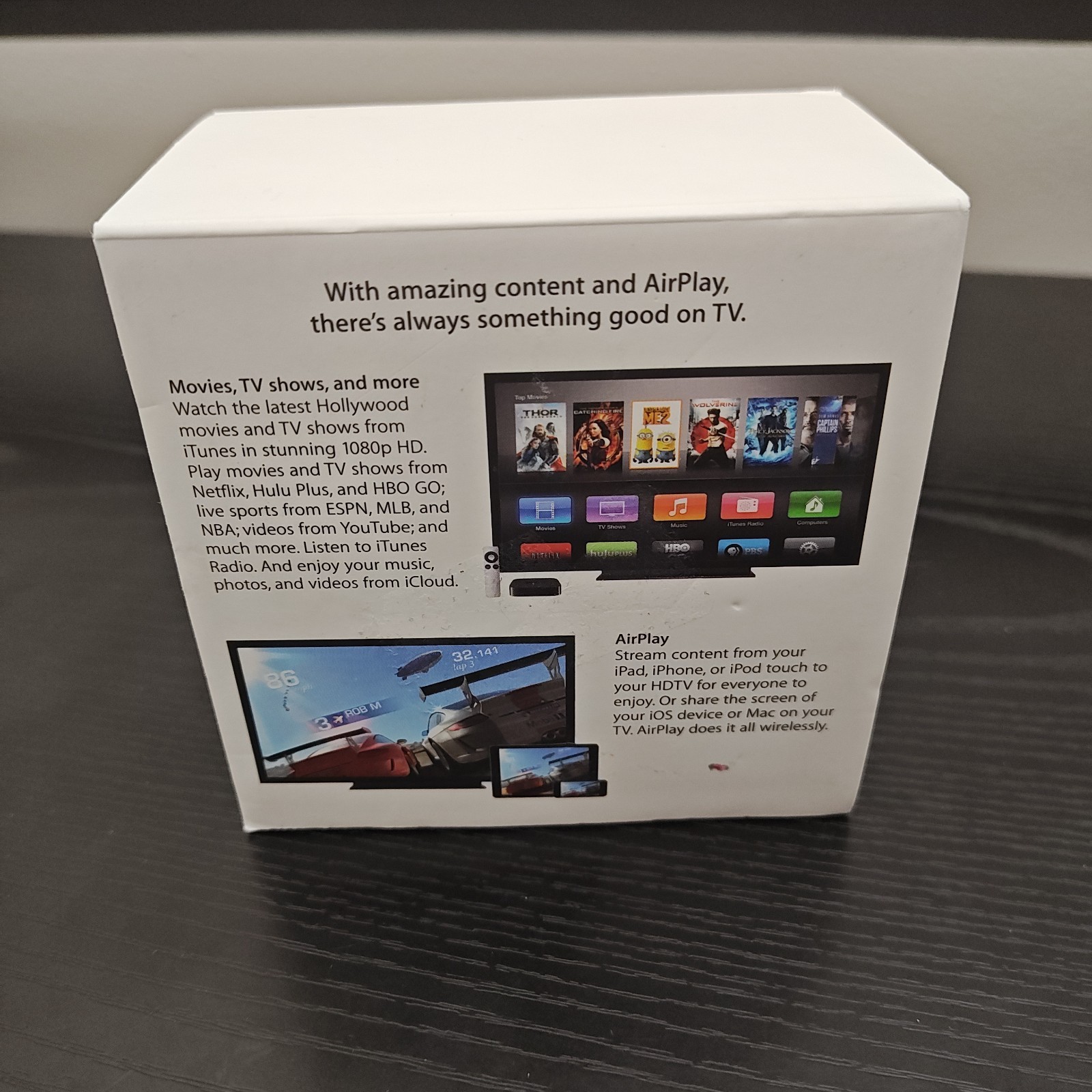 Apple TV (3rd Generation) 1080P Media Streaming Player A1469 w Remote / Pwr Cord