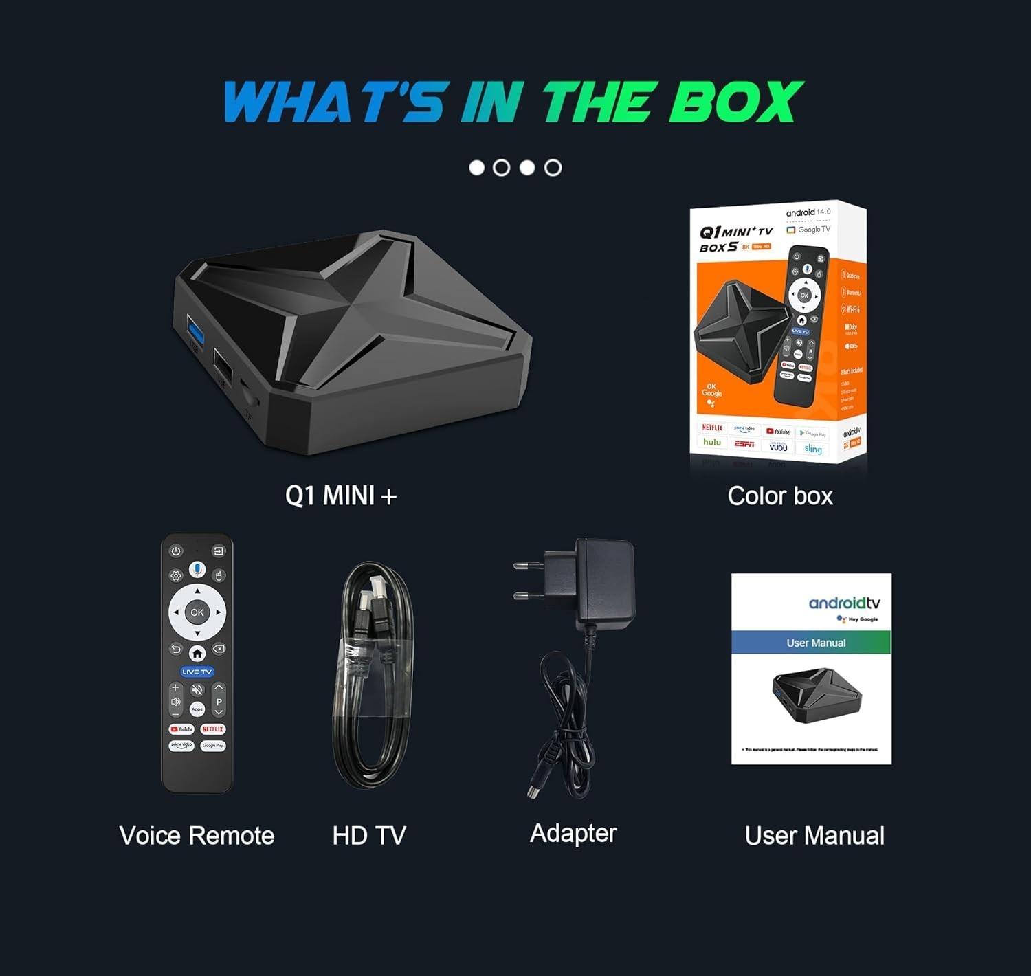 Android 14 TV Box 8K Ultra HD with 2GB RAM 16GB ROM WiFi 6 Bluetooth 5.4