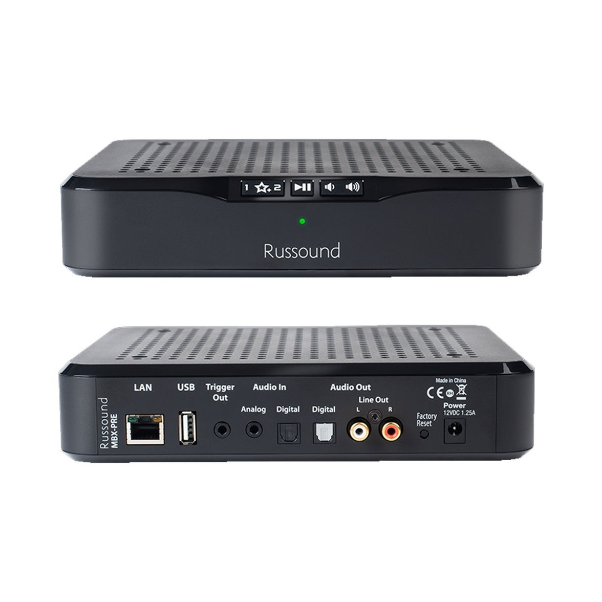 Russound MBX-PRE Media Player Preamplifier Ethernet Optical TOSLINK RCA Black