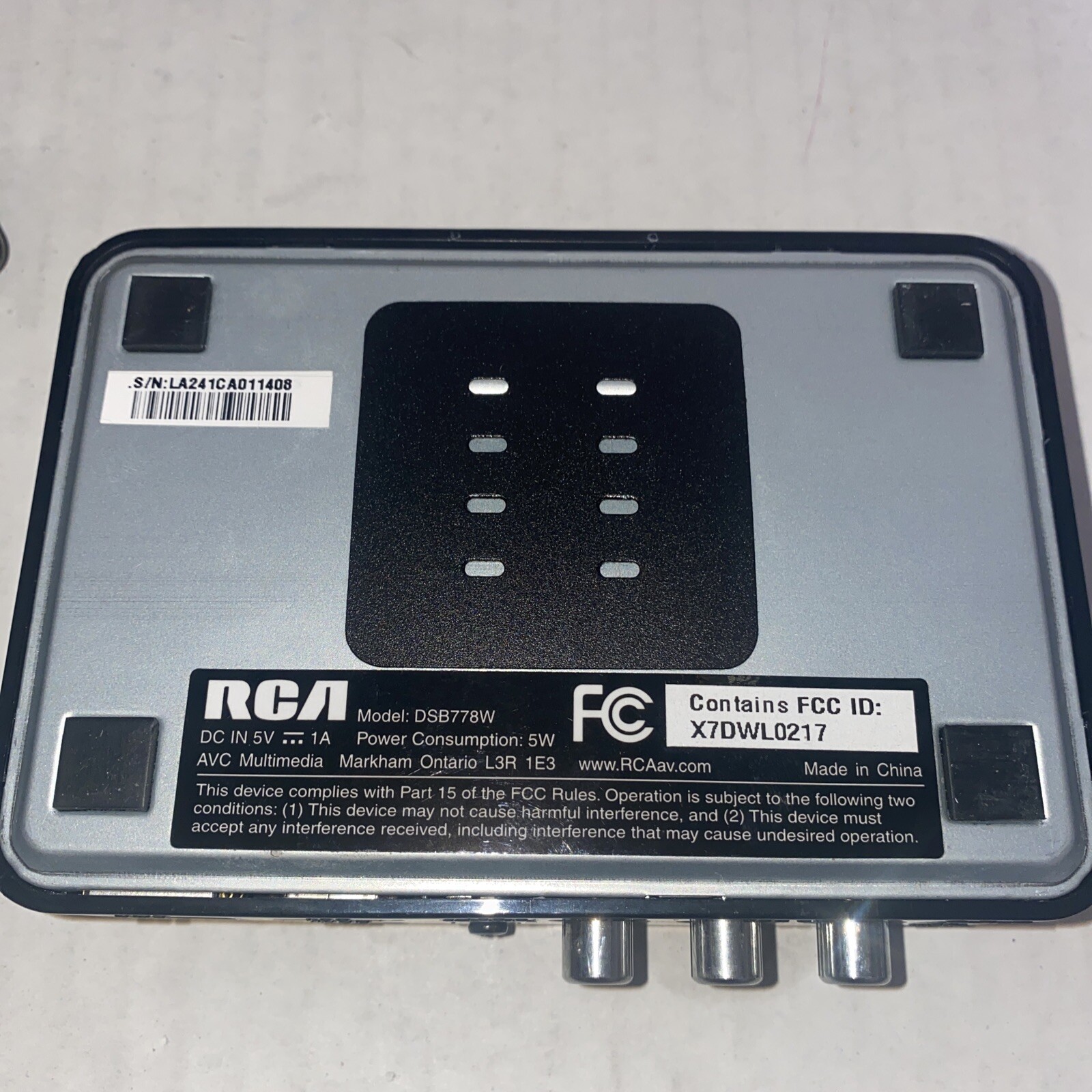 Nearly New RCA DSB778W Streaming Media Player Color: Black