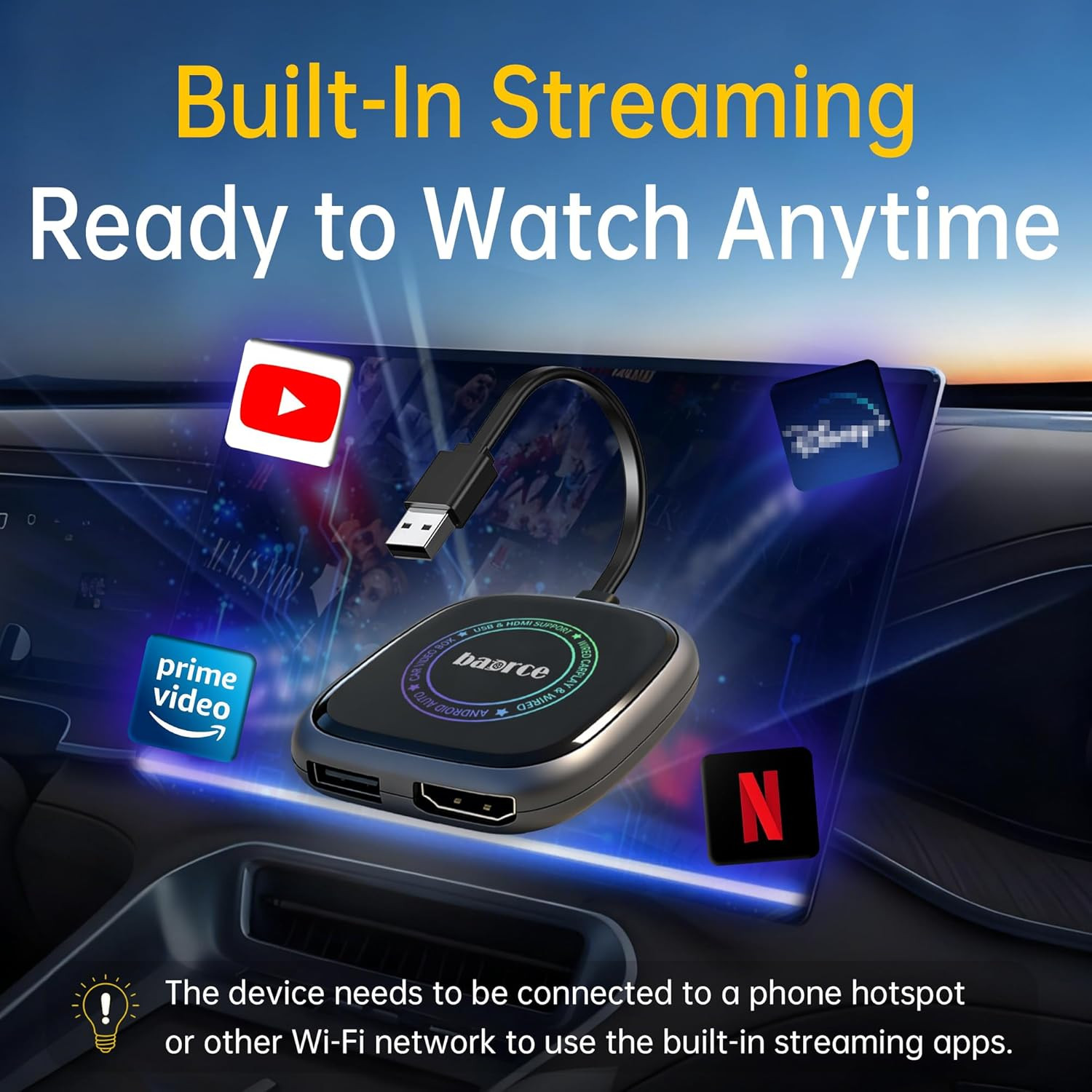 Magic Box 3.0 Max 2026 Upgrade – 32G Car Streaming Device with Netflix, Youtube,