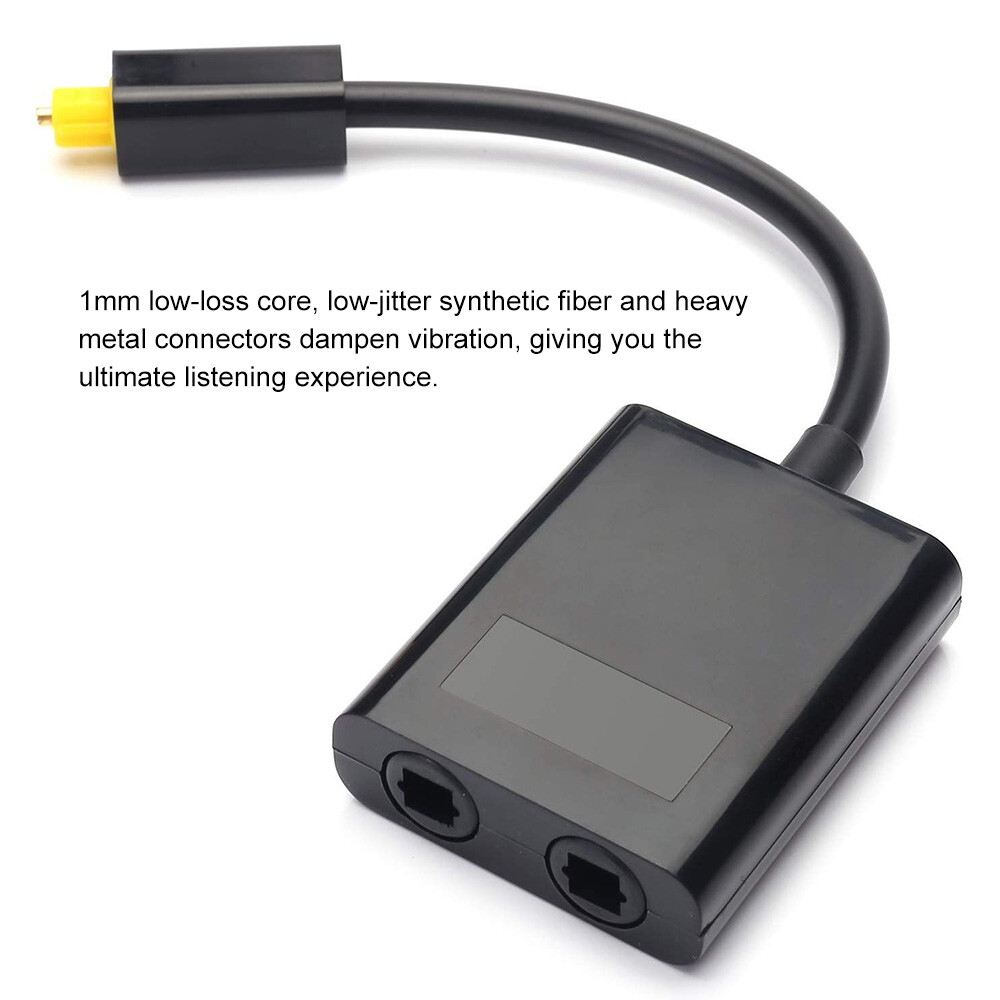 Digital Optical Fiber Cable Splitter Audio for TV Xbox360 E6D0