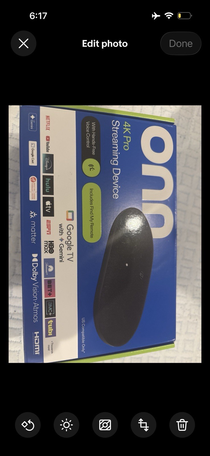 Onn 4K Pro Streaming Device Google TV 32GB Dolby Vision Atmos HDMI 2026 NEW