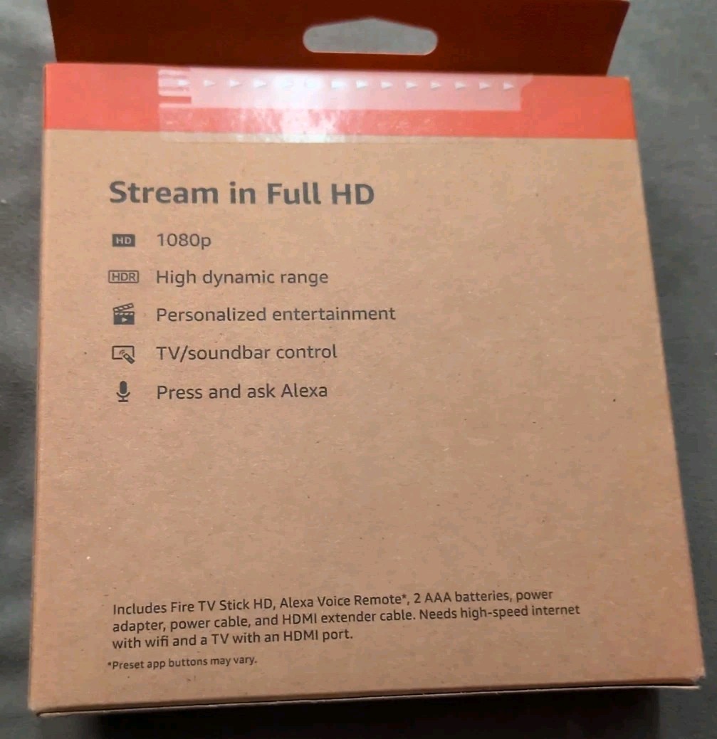 Amazon Fire TV Stick HD 8GB WiFi 5 Alexa Voice Remote Streaming Media Player NEW