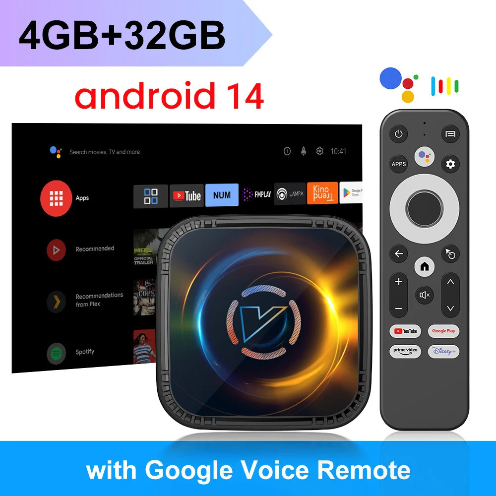 VONTAR H728 Android 14 TV Box 8K 4K 4GB RAM 32GB/64GB Gigabit LAN WiFi 6