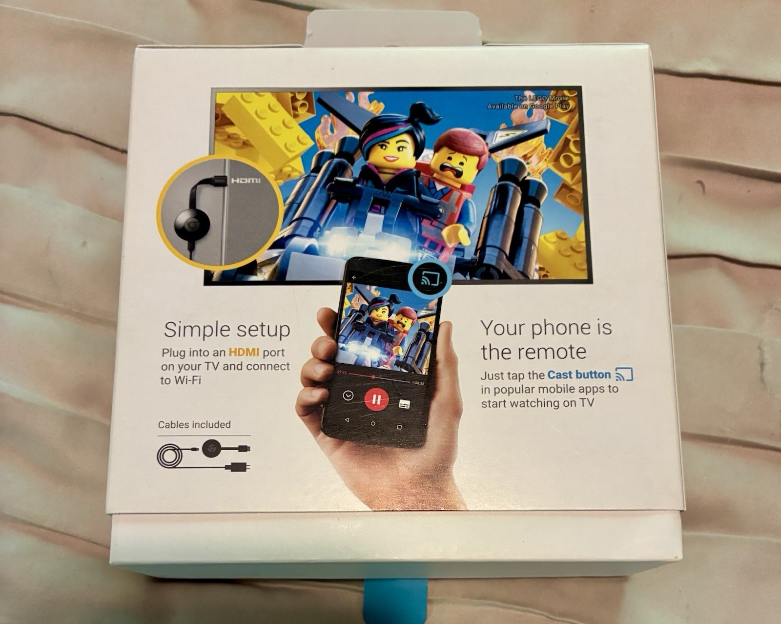Goggle Chromecast TV Media Streaming Device 1080p NC2-6A5 Screen Mirroring
