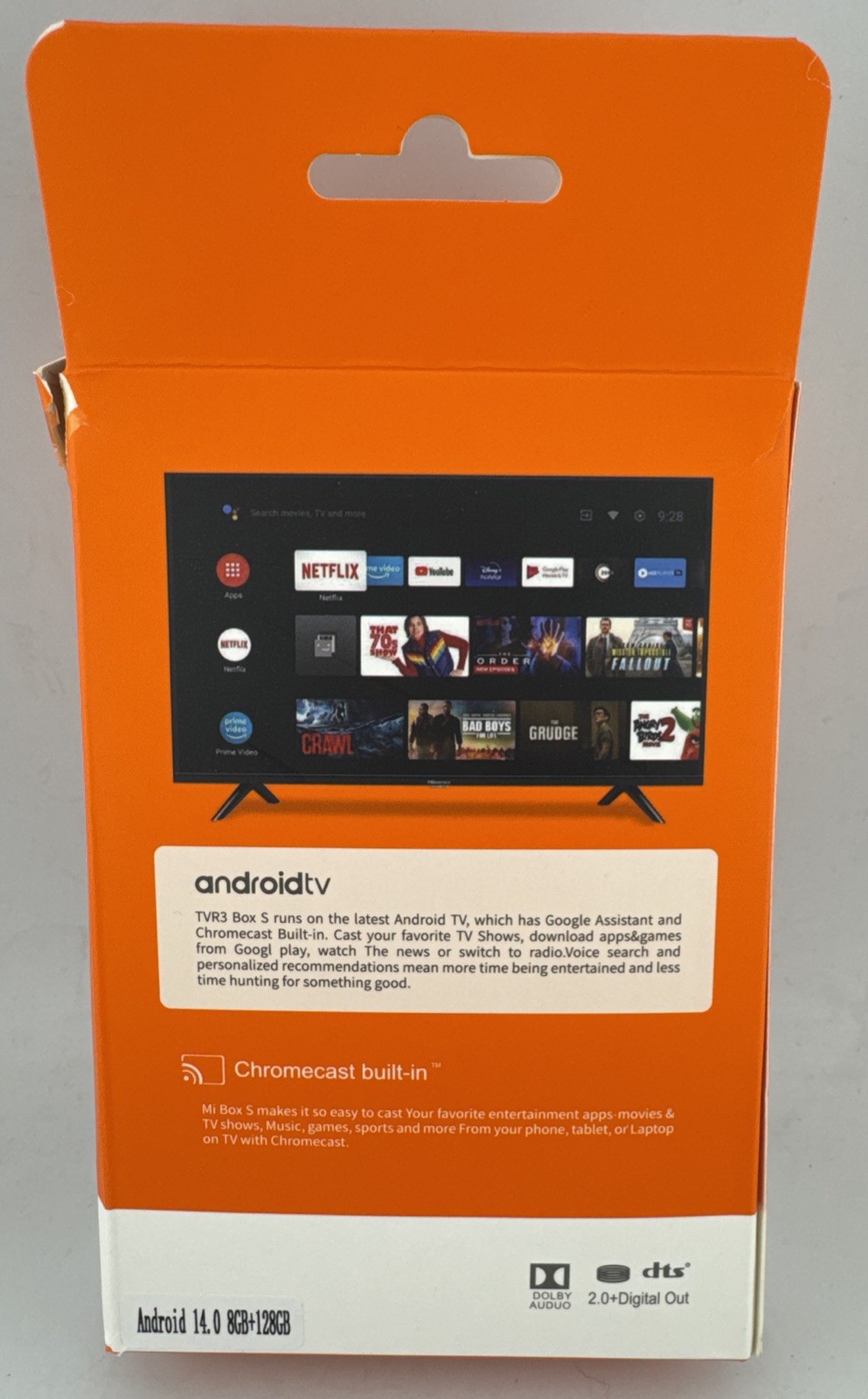 TVR3 Andriod TV Stick 8GB+128 Media Player Smart 4K TV Stick, HD2.0, Wifi