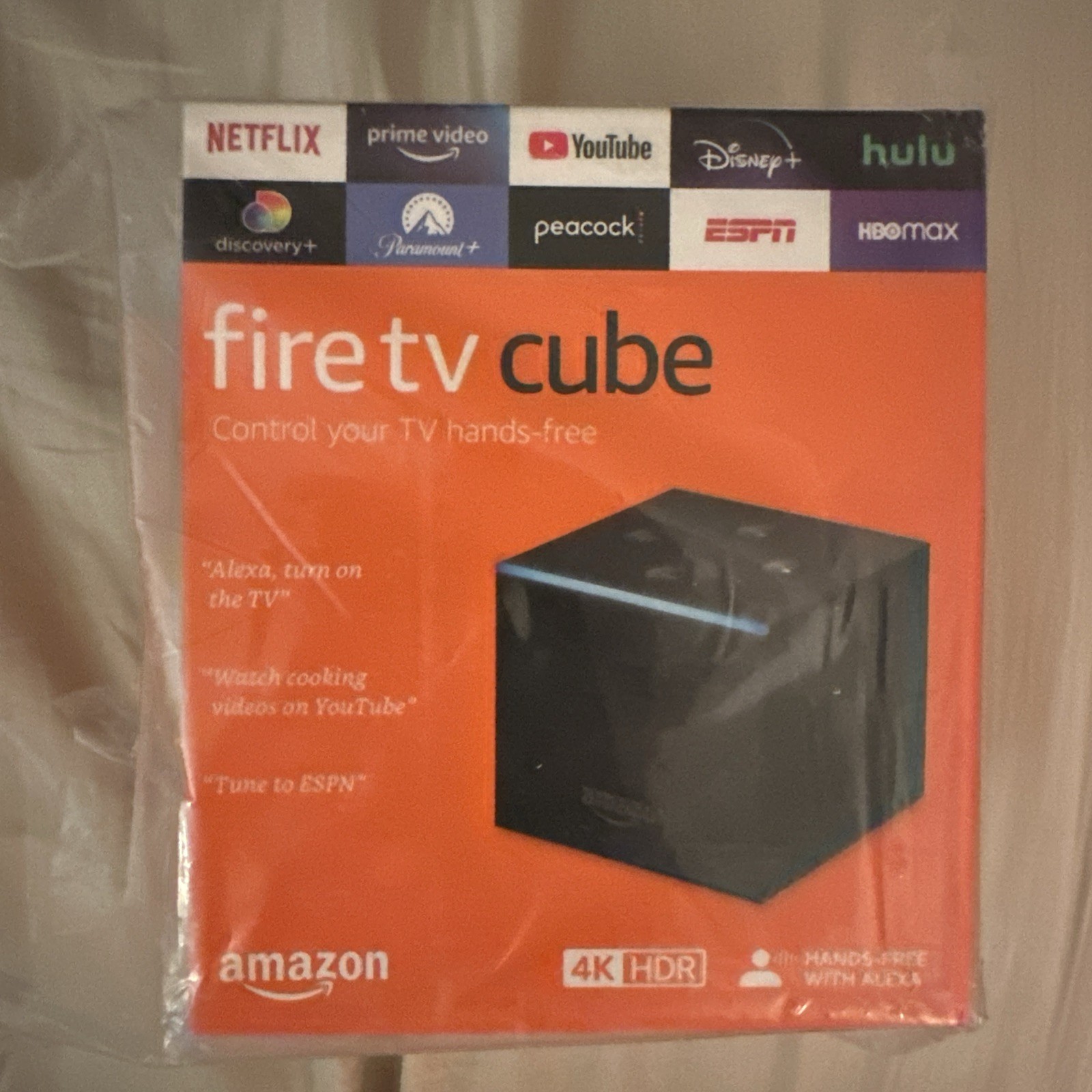 Amazon Fire TV Cube 4K HDR Far-Field Voice Control HDMI Black