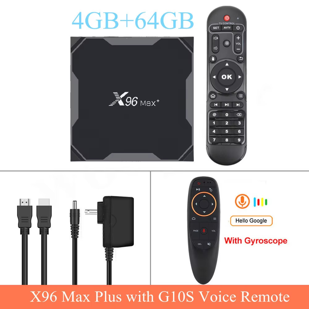 X96 Max Plus Smart TV Box 1000M Android 9.0 Amlogic S905x3 8K Media Player 4GB R
