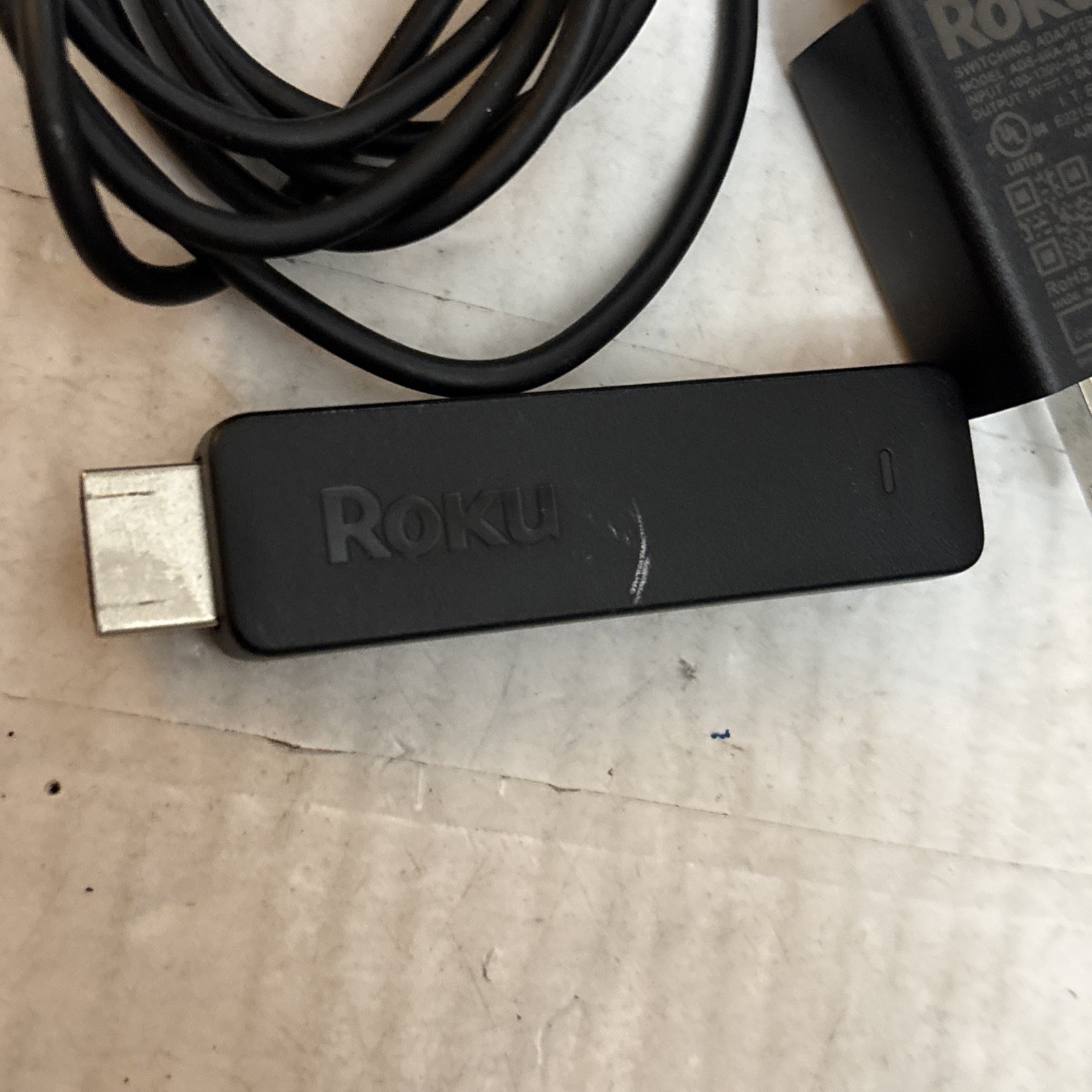 ROKU HDMI Streaming Stick 3600X AC Adapter and HDMI Cable W/ NO REMOTE! EUC