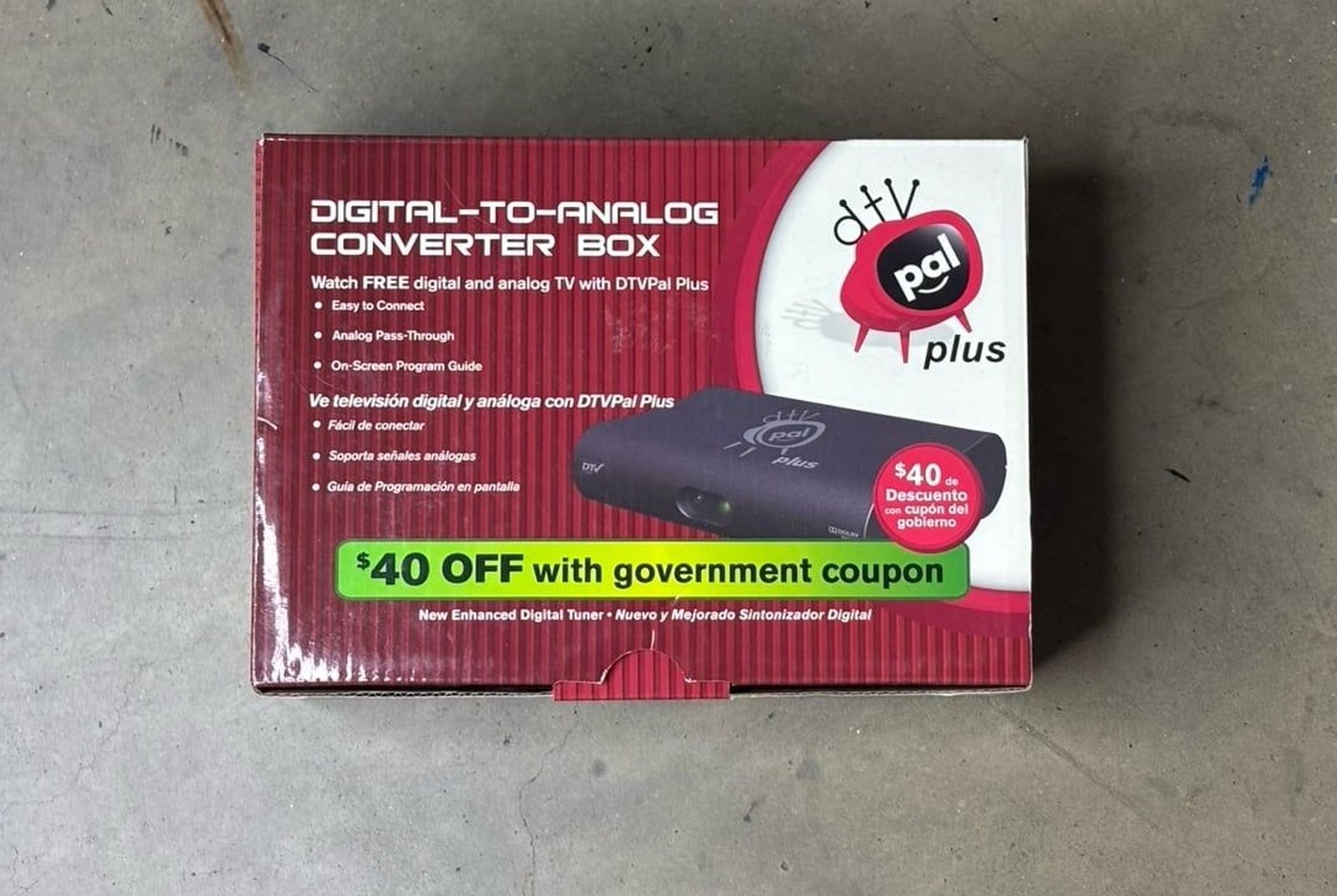New Open Box DTV PAL Plus Receiver Digital Analog Converter Enhanced Tun