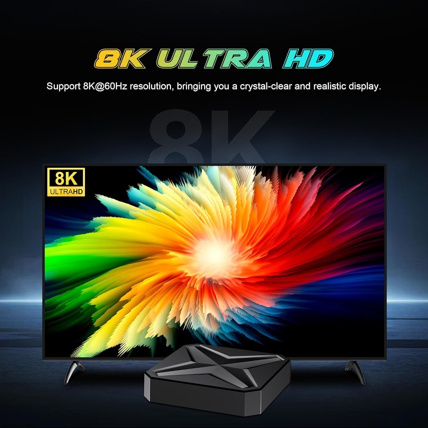 Android 14 TV Box 8K Ultra HD with 2GB RAM 16GB ROM WiFi 6 Bluetooth 5.4
