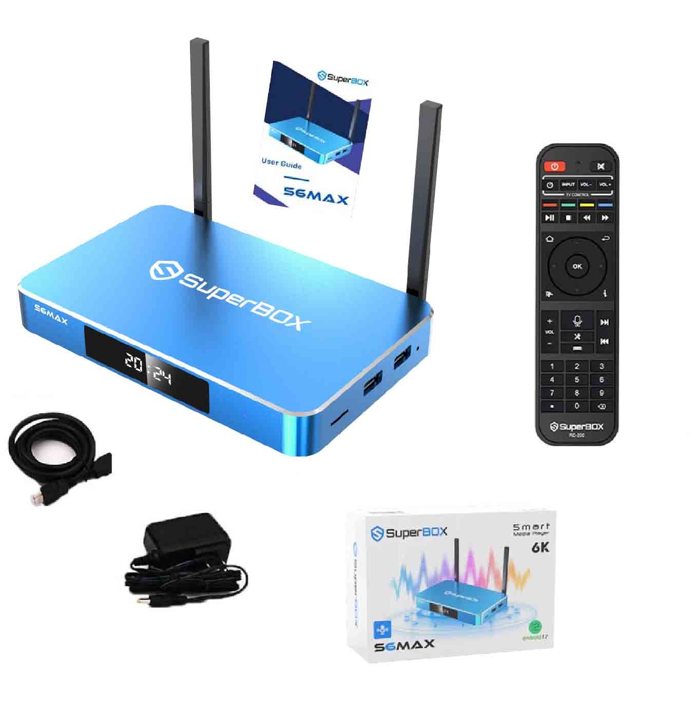 Superbox S6 Max Streaming Media Player 6K HD Authorized Reseller Free Ship