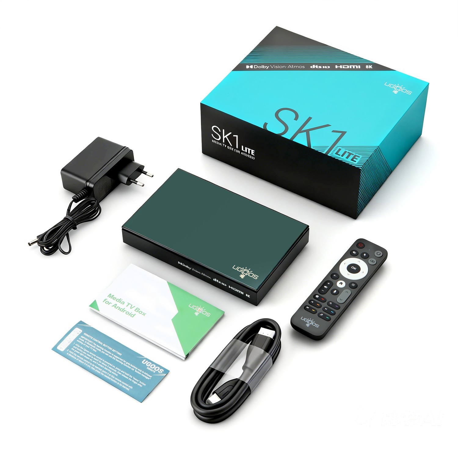 UGOOS SK1 Lite 8K UHD TV Box Android 14 S928X-K 4G 64G WiFi6 1000M AV1 HDR Box