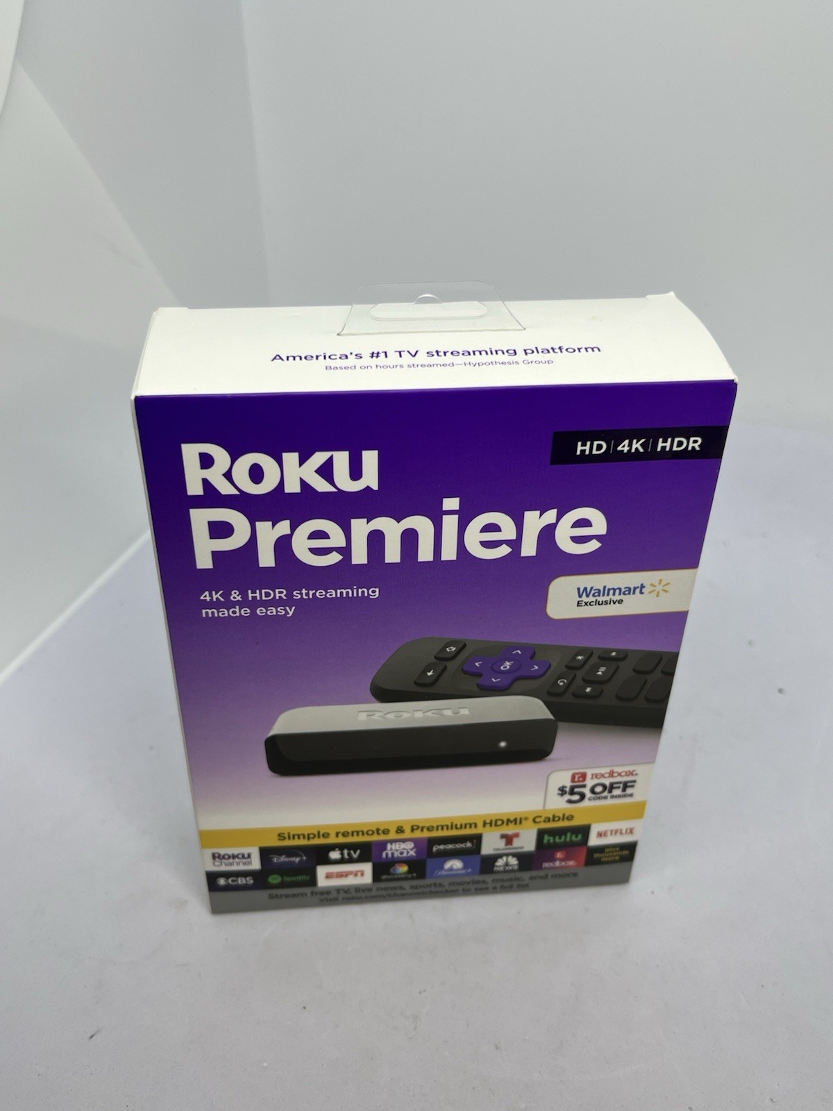 New Roku Premiere 4K/HDR Streaming Media Player with HDMI Cable & Remote