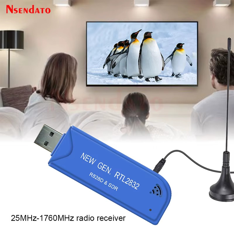 Digital USB 2.0 TV Stick Tuner RTL2832U R828D SDR RTL A300U 25MHz-1760MHz FM TV