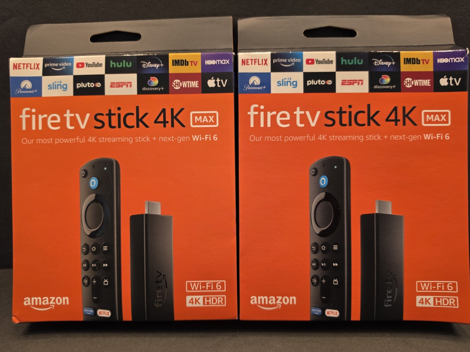 2 New Amazon Fire TV Stick 4K Max Streaming Device, WiFi 6, & Alexa Voice Remote