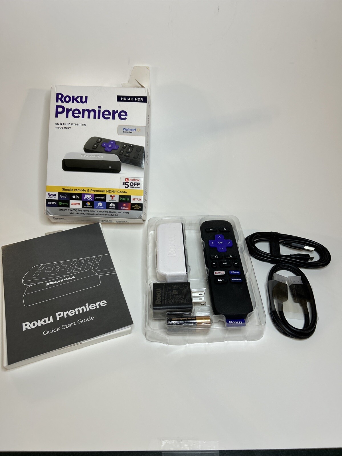 Roku Premiere – HD/4K/HDR -2022- Streaming Device- SKU# 3920RW