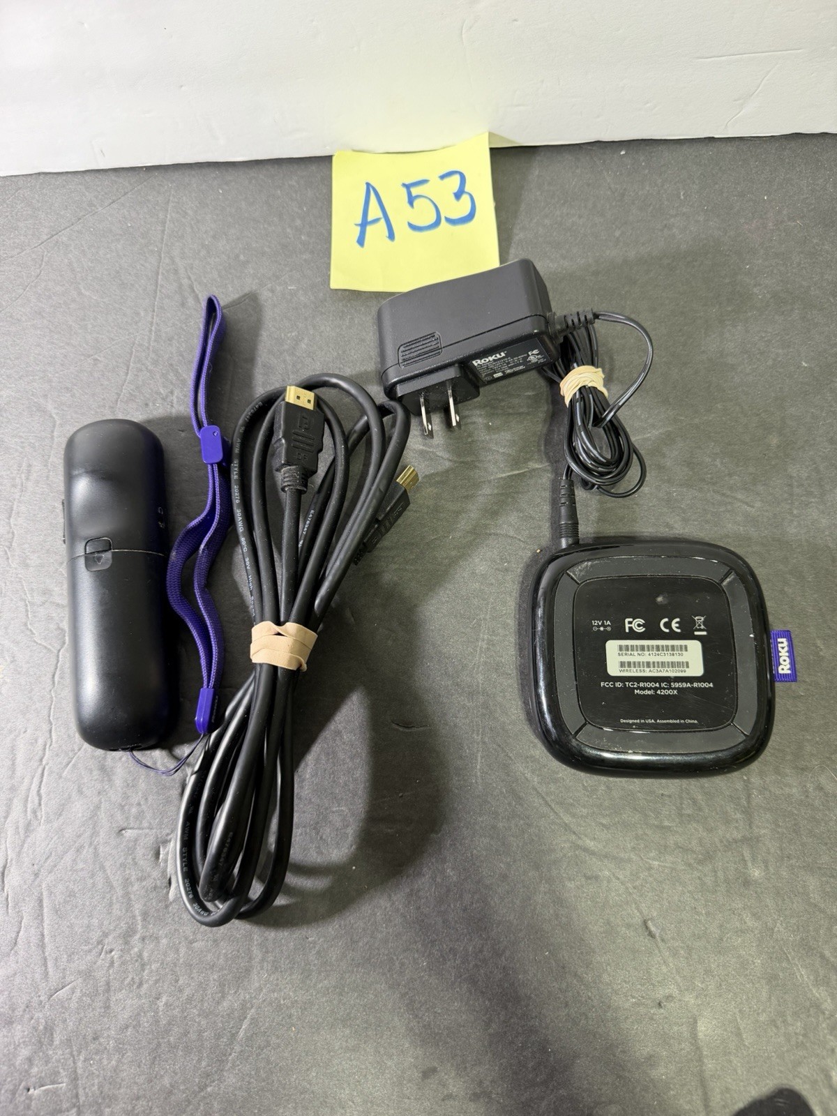 Roku 3 (3rd Generation) Media Streamer 4200X – Black w/ Power Cord & Remote